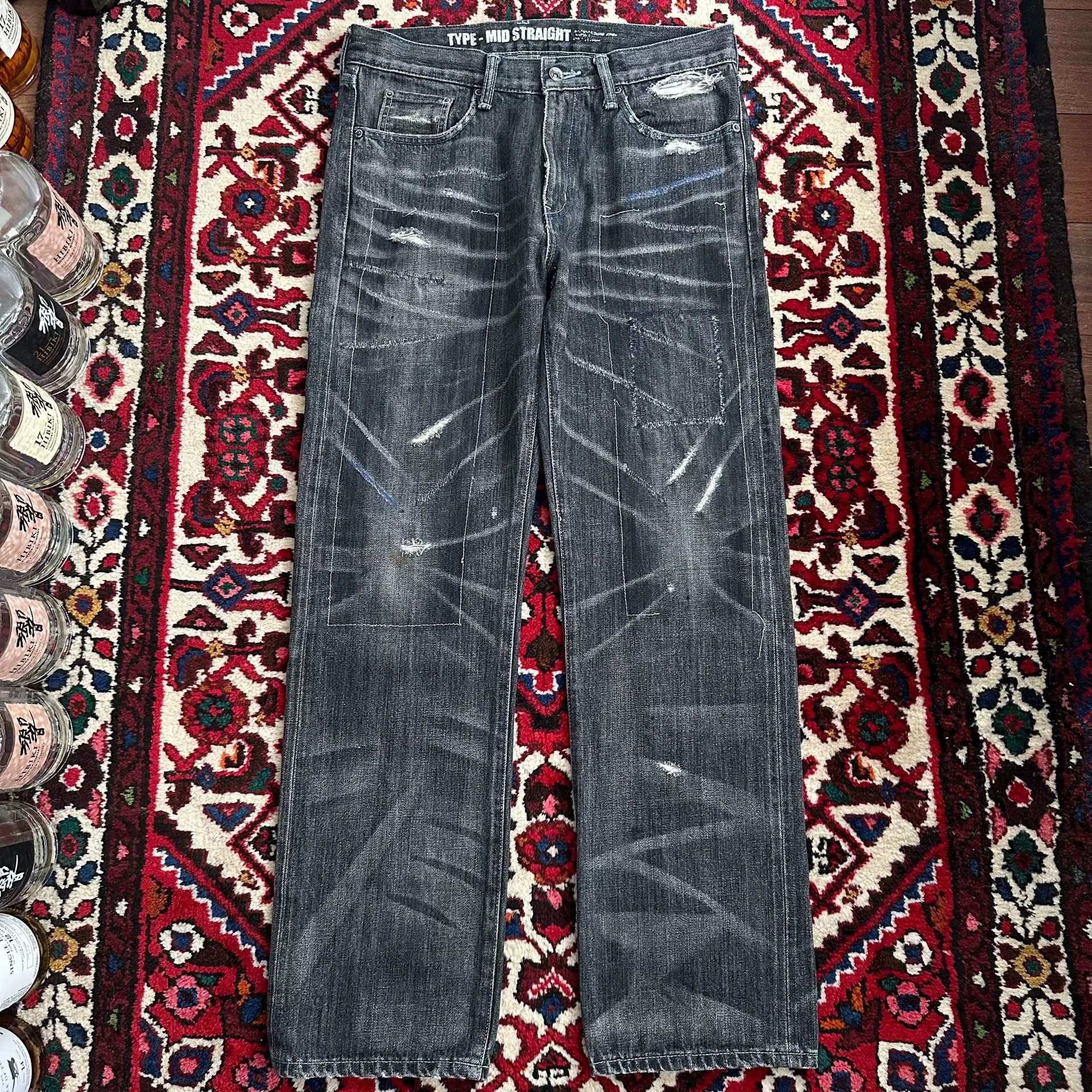 Neighborhood neighborhood nbhd faded denim pants mid size Size US 30 / EU 46 - 1 Thumbnail