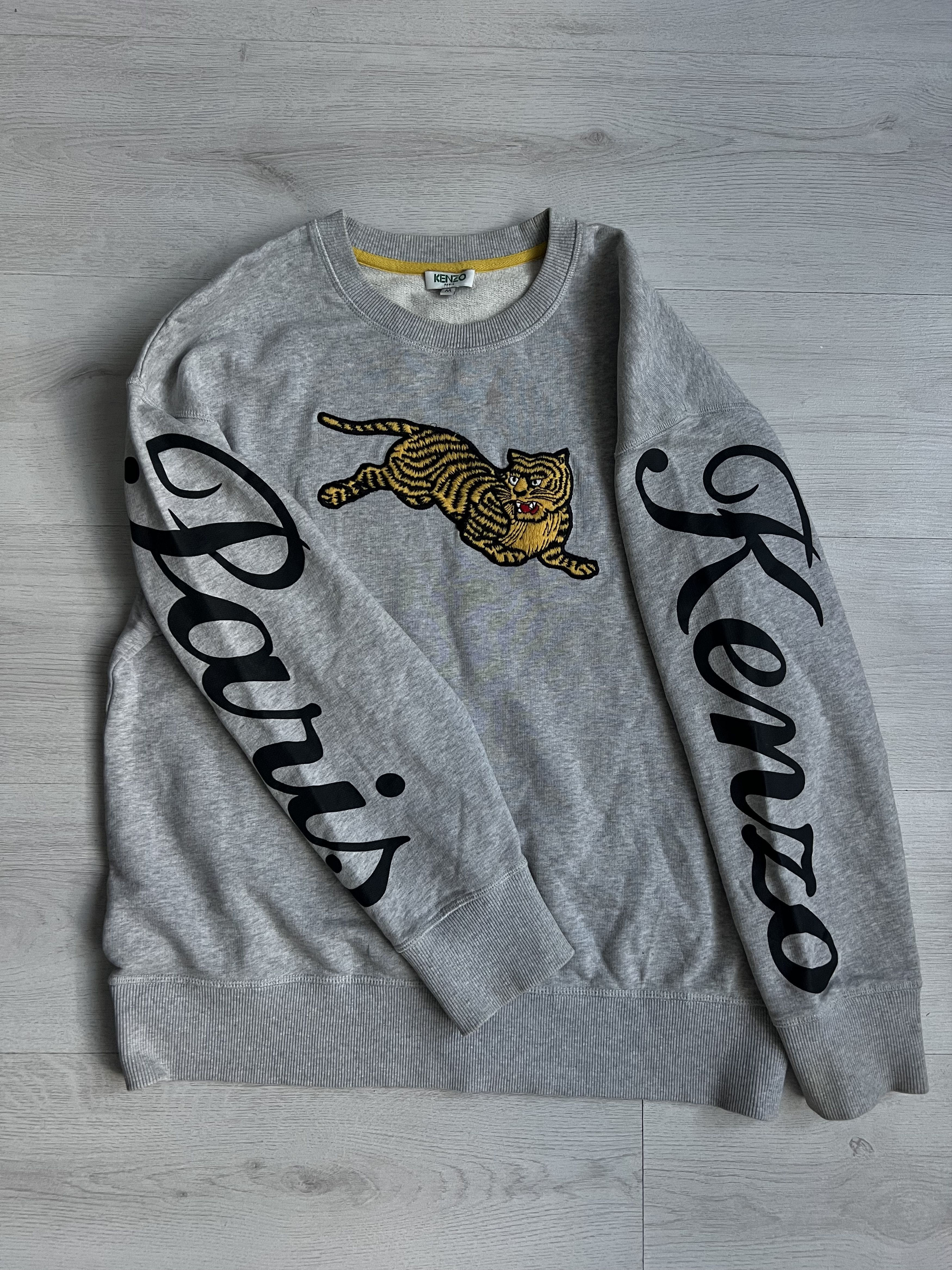 Kenzo Kenzo Tiger Embroidered Sweatshirt - Grey Size US M / EU 48-50 / 2 - 2 Thumbnail