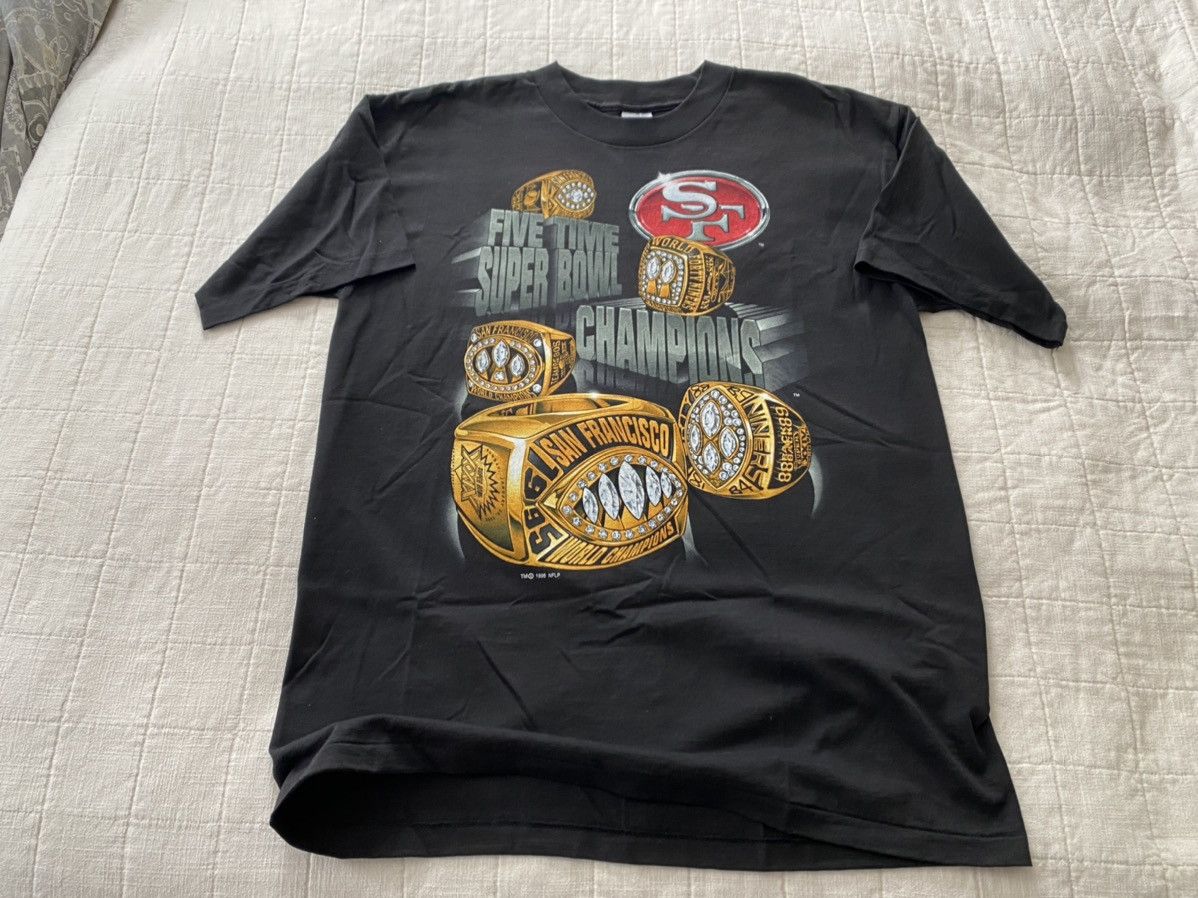 image of Salem San Francisco 49Ers x Vintage 1995 49Er’S Super Bowl Tshirt L in Black, Men's (Size Large)