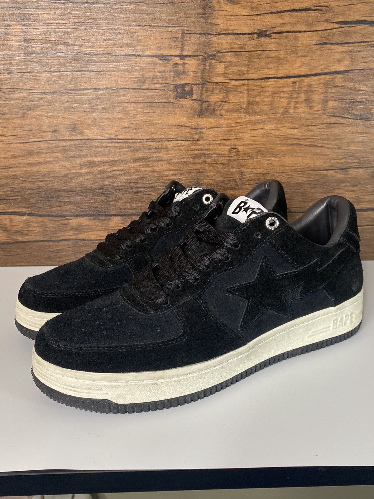 image of Bapesta Low M1 Shoes in Black, Men's (Size 9.5)