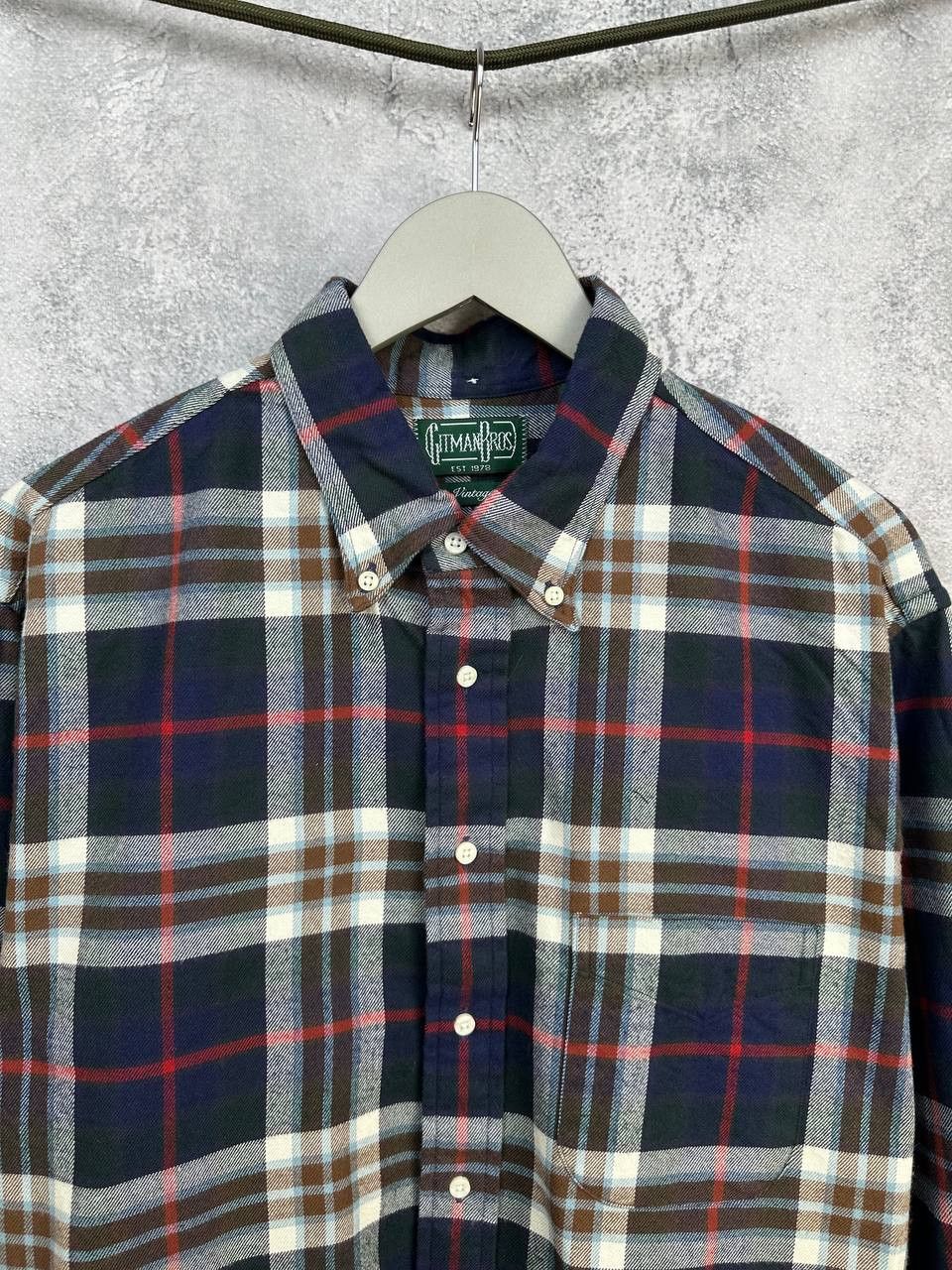 Gitman Bros. Vintage Gitman Bros Vintage Flannel Check Shirt Made in USA LS Size US XL / EU 56 / 4 - 4 Thumbnail