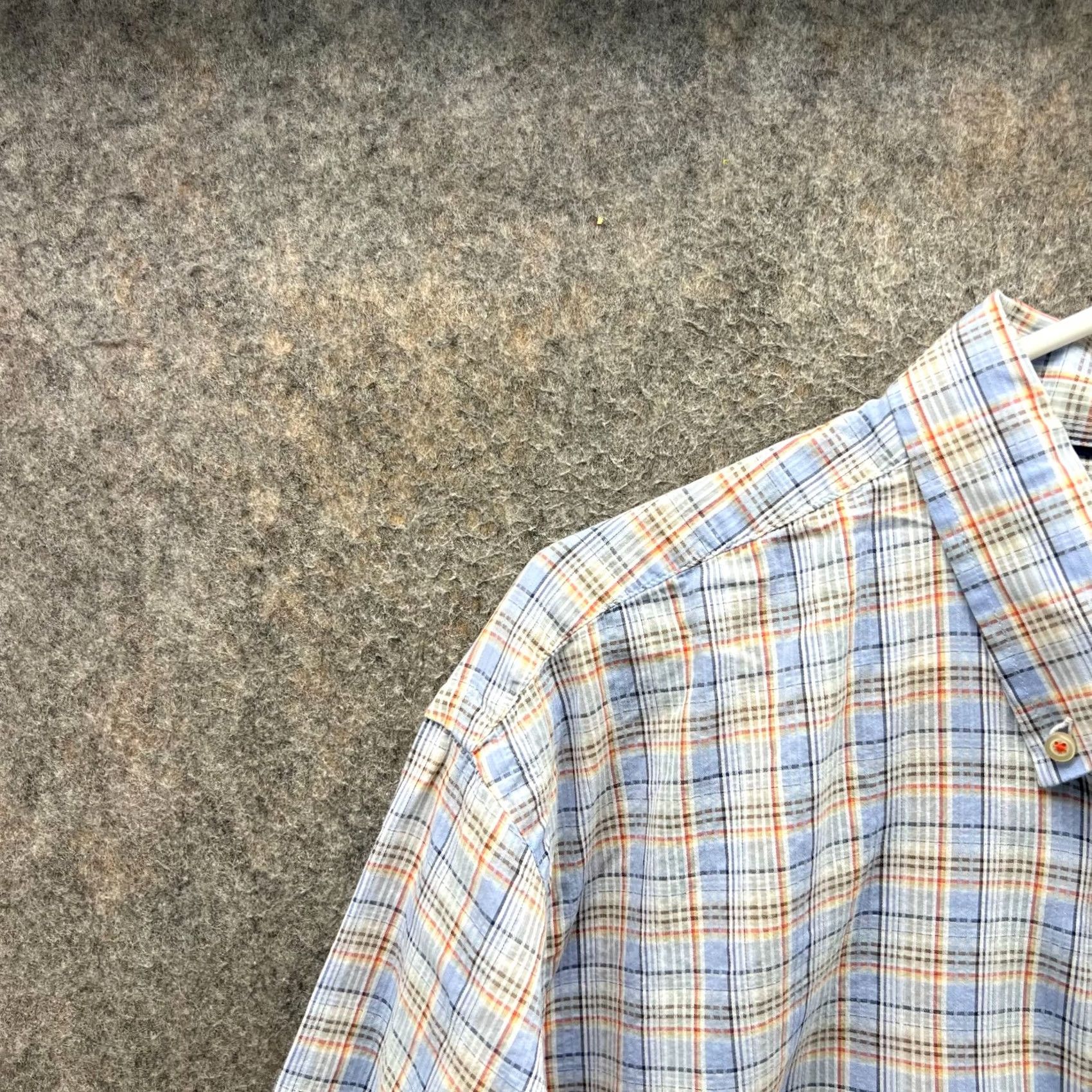 Orvis Orvis Shirt Mens XL Blue Button-Down Active Fit Dress Plaid Classic Pocket Button-Up Casual Formal Workwear Startout Size 46R - 7 Thumbnail