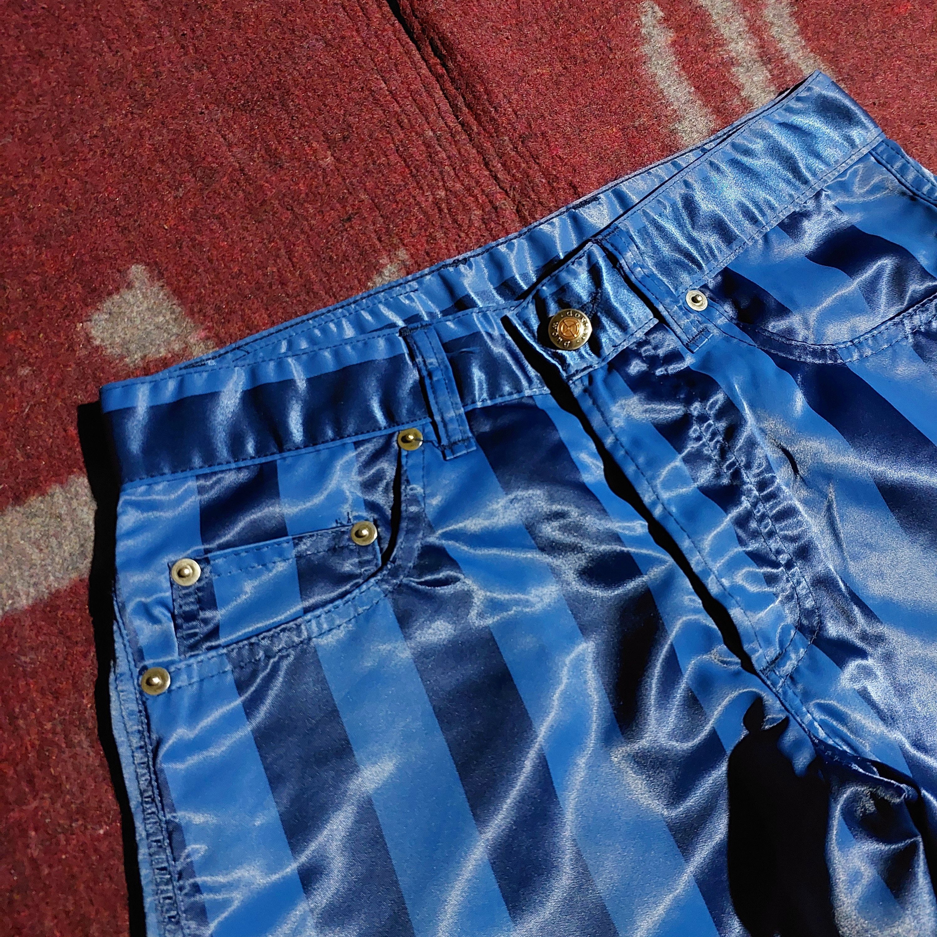 Dexter Wong 90's Dexter Wong UK blue stripe nylon pants Size US 28 / EU 44 - 6 Thumbnail
