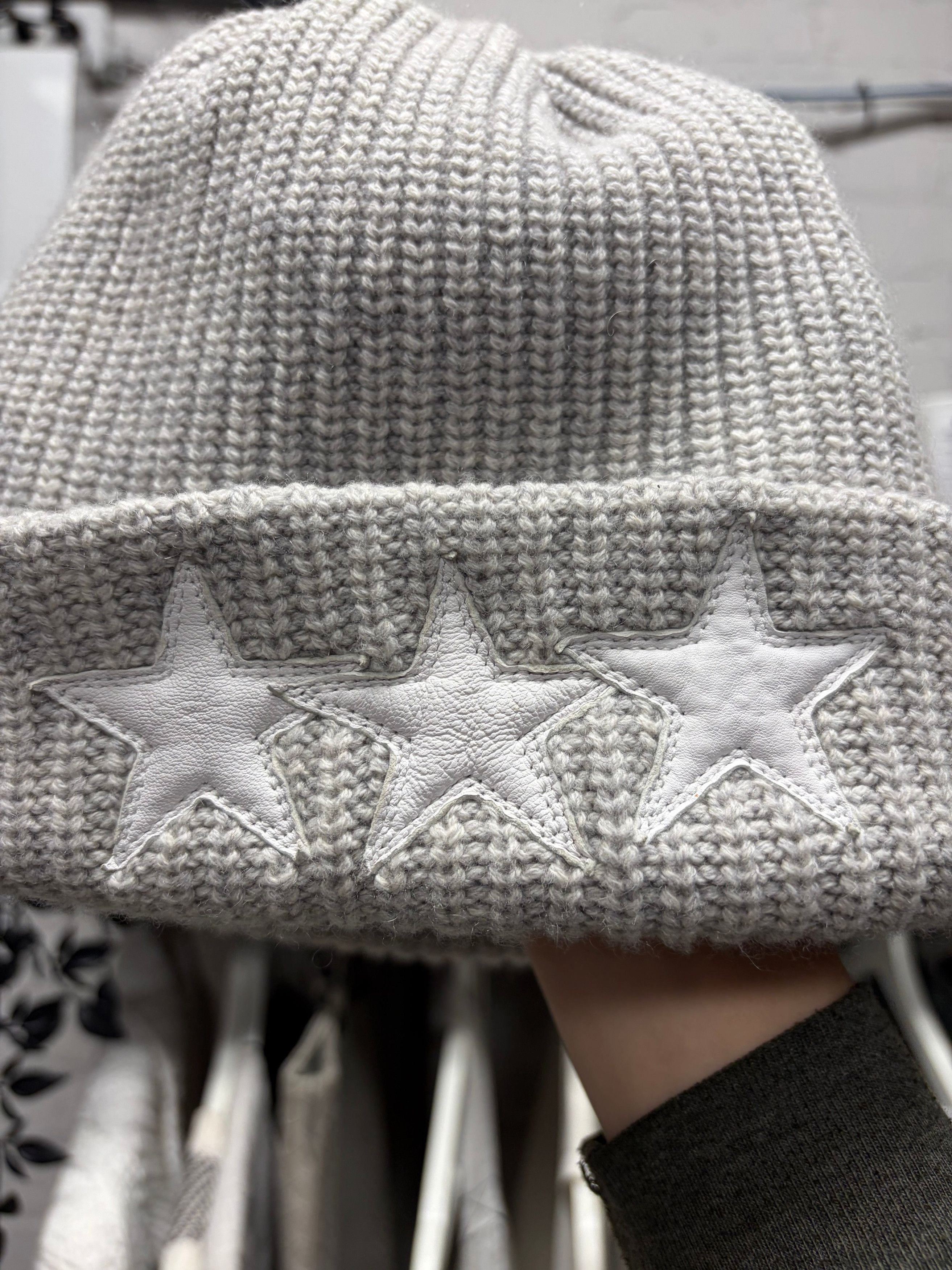 Chrome Hearts Chrome Hearts Lambskin Leather ‘Star Patch’ Cashmere Beanie Size ONE SIZE - 2 Thumbnail