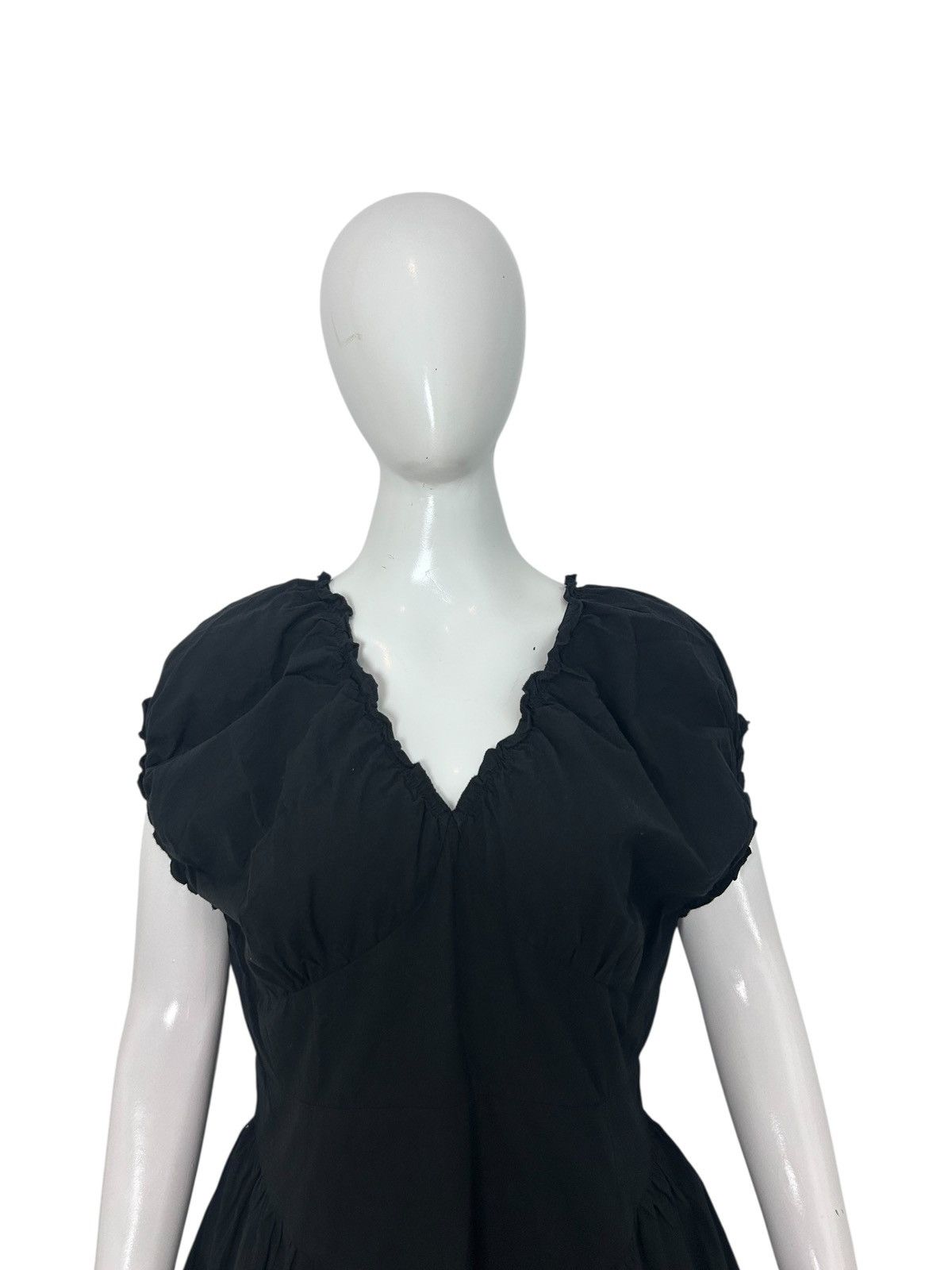 Japanese Brand Vintage Y2K Black Puff Sleeve Tunic Dress Top Avant Garde Size L / US 10 / IT 46 - 4 Thumbnail