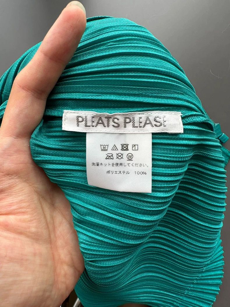 Issey Miyake Issey Miyake size:3 Green pleated hooded zipper jacket Size XS / US 0-2 / IT 36-38 - 5 Thumbnail