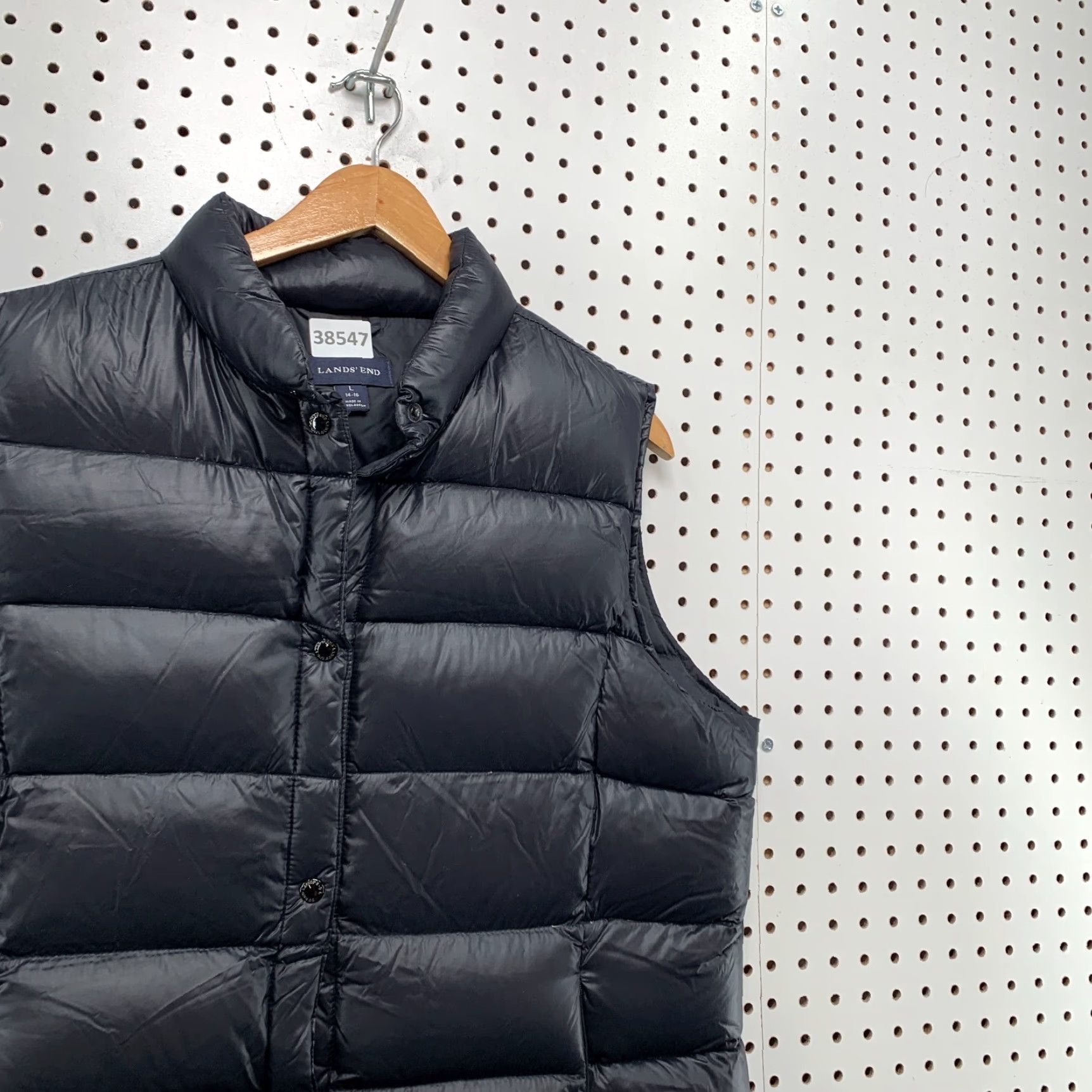 Lands' End Lands End Down Puffer Vest Jacket Womens Large Black Sleeveless 14-16 Nylon Softshell Down 23x25 Jacket Size L / US 10 / IT 46 - 5 Thumbnail