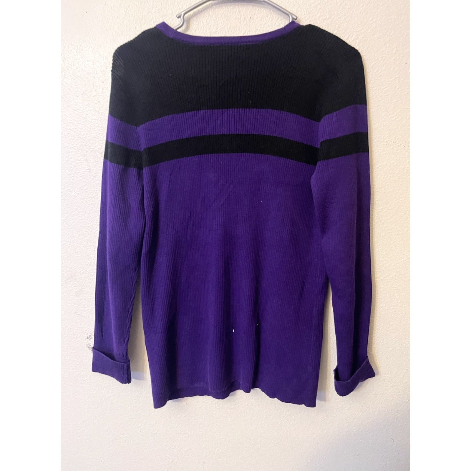 Ralph Lauren Ralph Lauren Women's Sweater Cardigan Purple Button Long Sleeve Petite Large Size L / US 10 / IT 46 - 3 Thumbnail