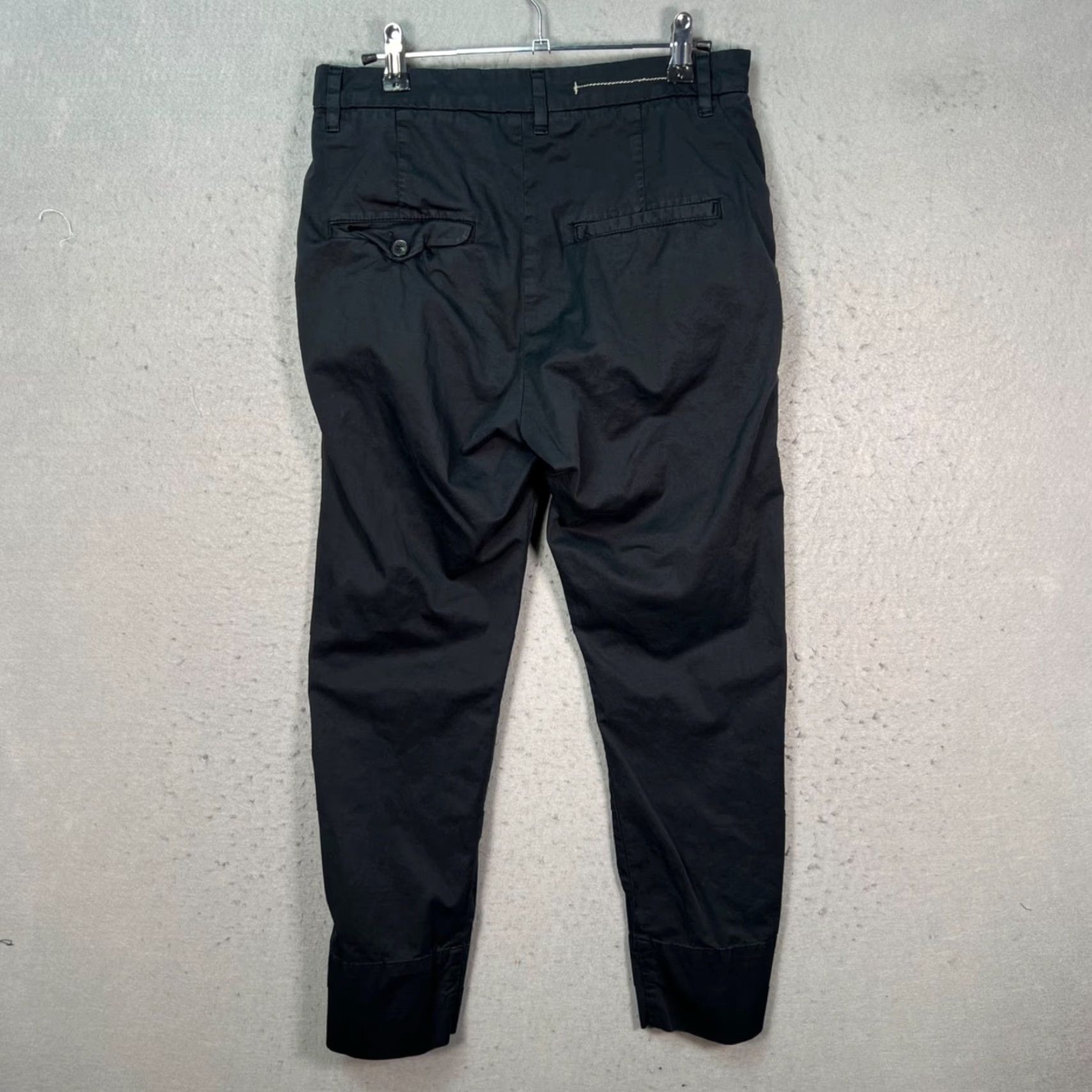 Hope Hope Mens 34 Black News Trouser Pants Slim Fit Cotton Blend Chino Tapered Flat Front Casual Pant Standards Size US 34 / EU 50 - 2 Thumbnail