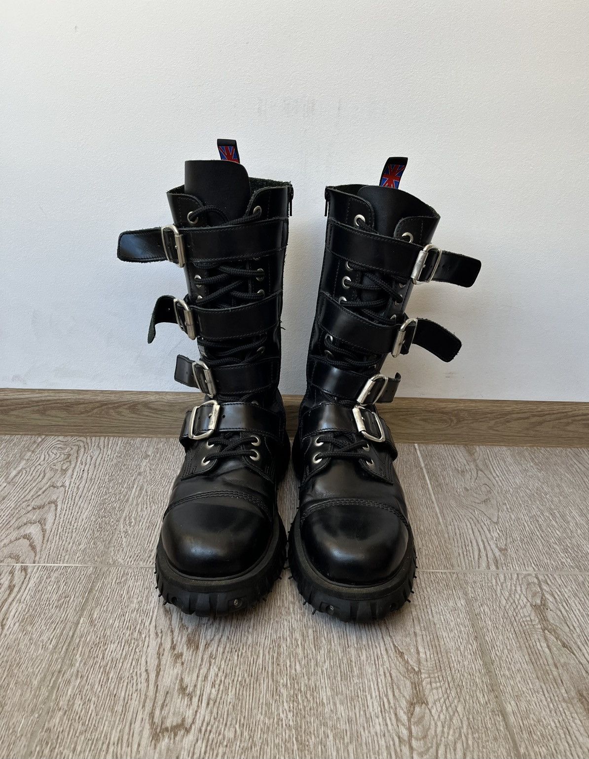 New Rock Nevermind Leather Belted Boots New Rock Style 90s Size US 11 / EU 44 - 4 Thumbnail