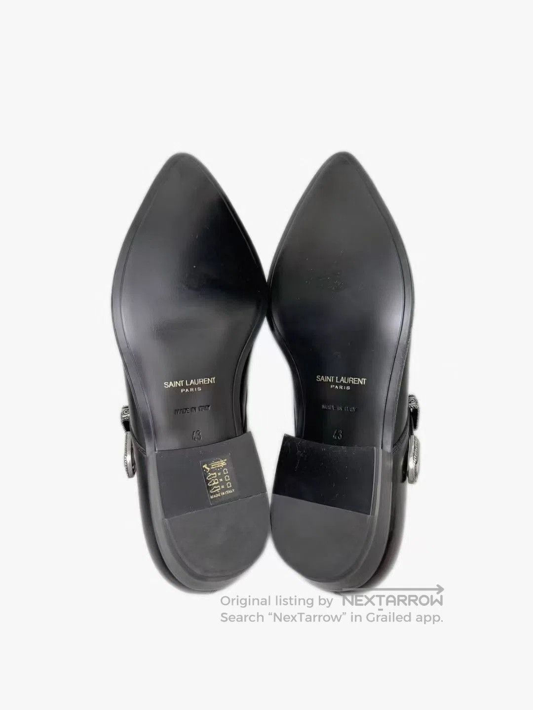 Saint Laurent Paris Saint Laurent Paris 14ss Western Buckle Leather Shoes. Size US 10 / EU 43 - 5 Thumbnail