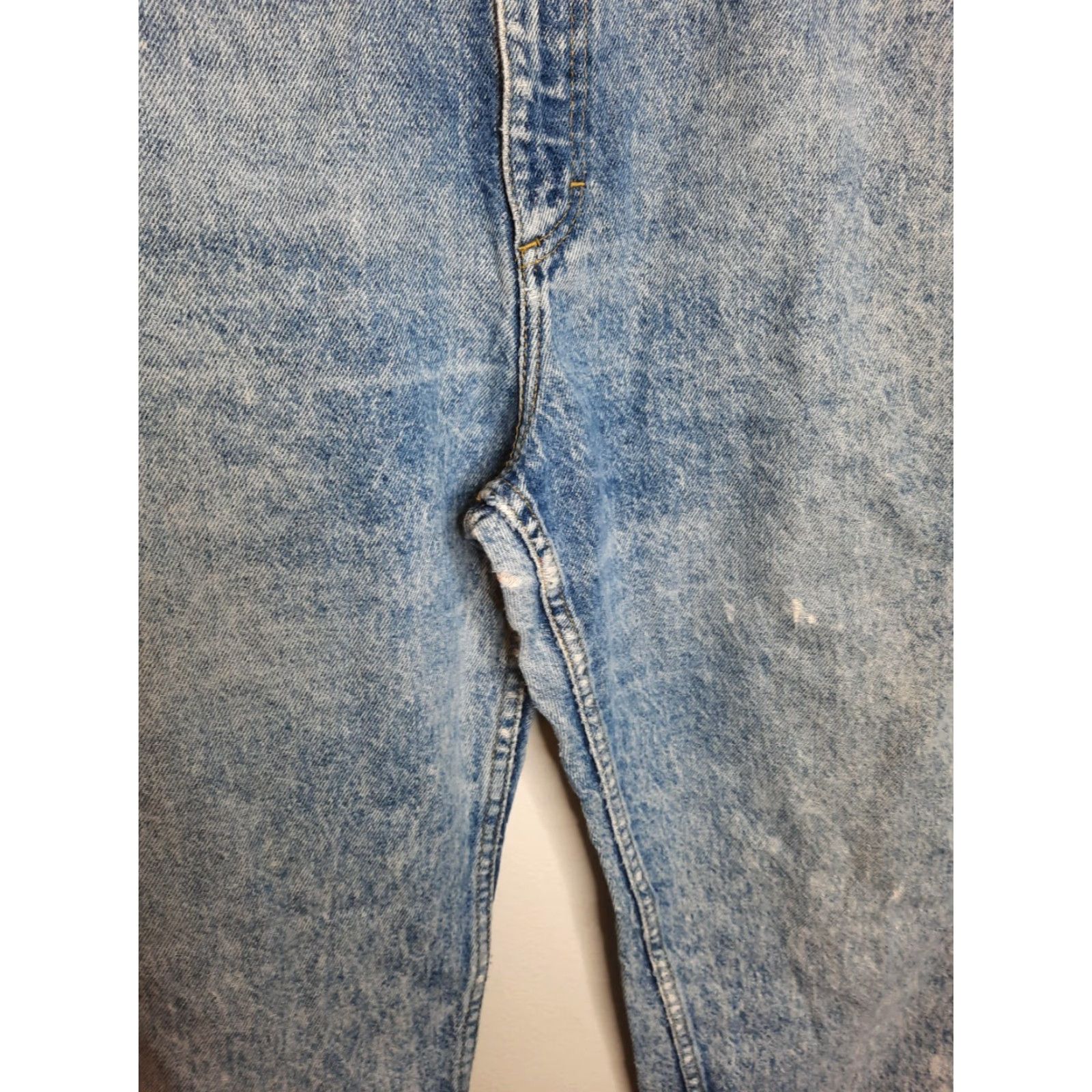 Lee VINTAGE Lee Mom Jeans Women's Size 6 28 L29 28x29 High Rise Acid Wash Distressed Blue 90s Womens Jeans Size 28" / US 6 / IT 42 - 7 Thumbnail