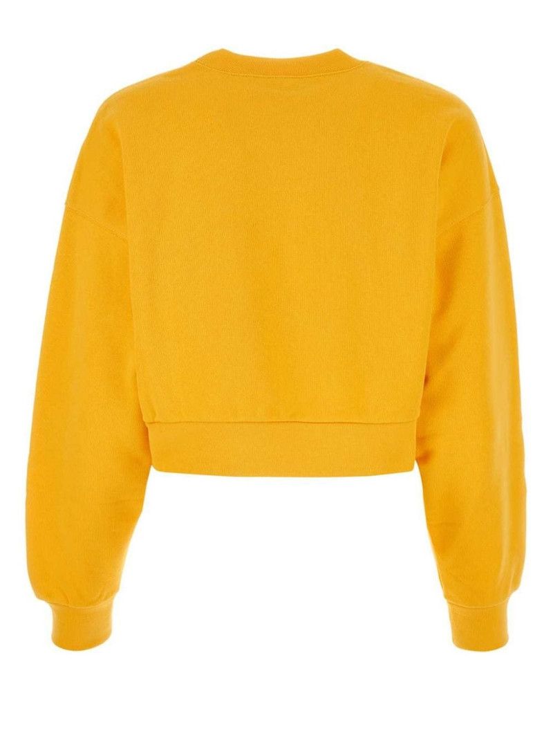 Gucci o1la5ras0526 Cotton Jersey Sweatshirt With Print in Yellow Size S / US 4 / IT 40 - 2 Thumbnail