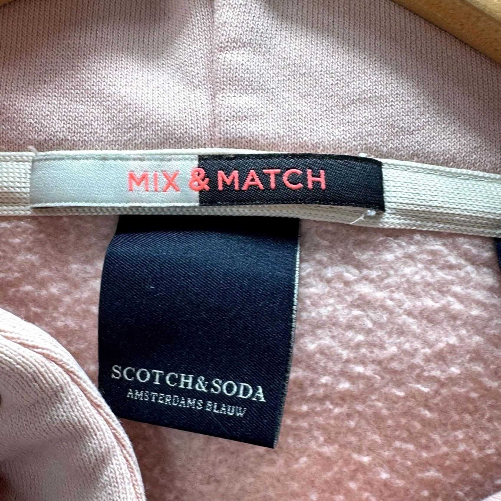 Scotch & Soda Scotch & Soda Hoodie Mens XS Pink Indigo Underground Ams Blauw Graphic Pullover Size US XS / EU 42 / 0 - 6 Thumbnail