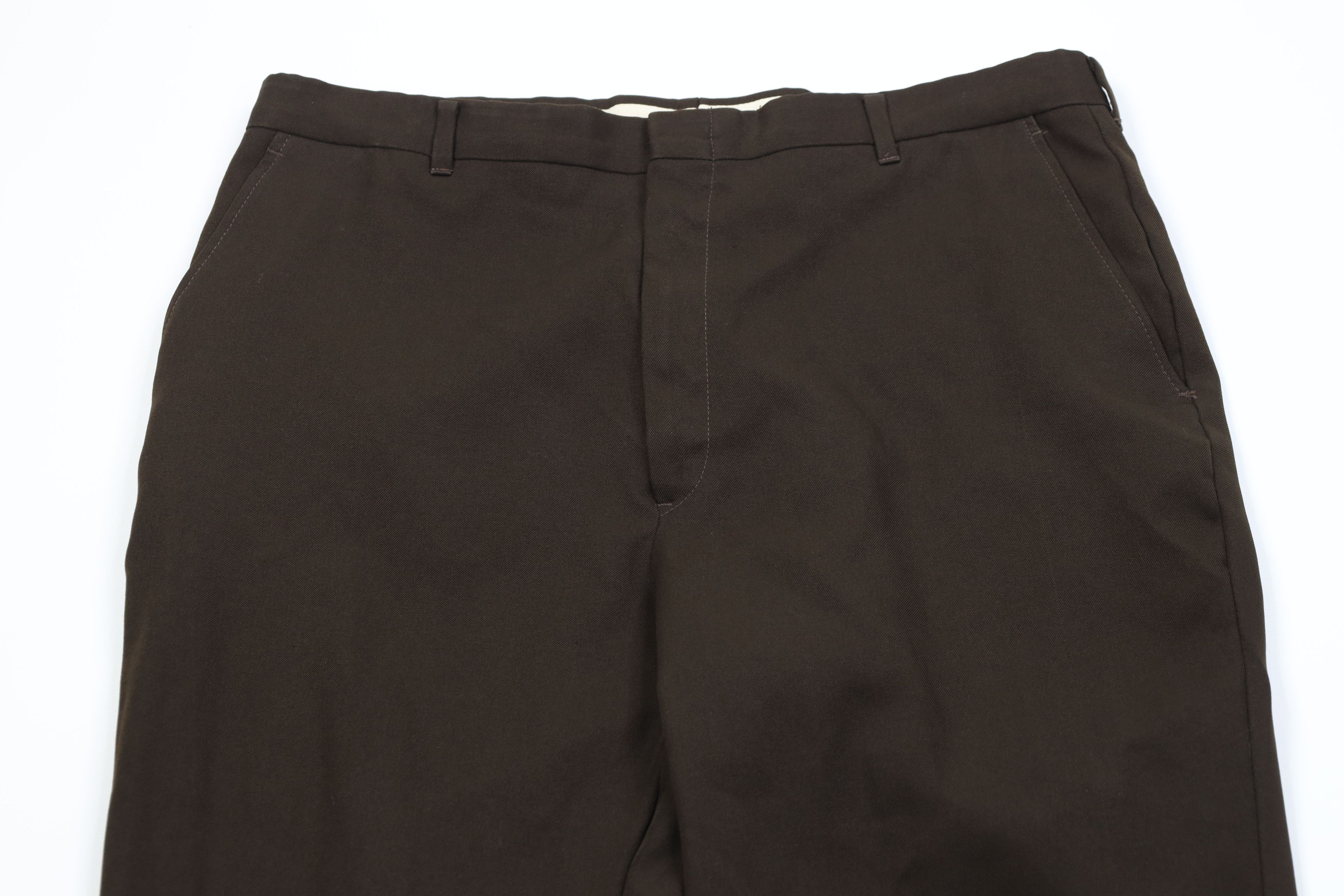 Vintage Vintage 70s Streetwear Knit Wide Leg Chino Pants Brown USA Size US 36 / EU 52 - 2 Thumbnail