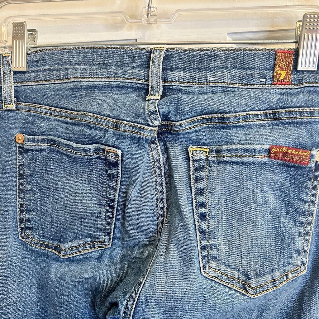 7 For All Mankind Women's 7 For All Mankind The Skinny Jeans - Size 26 Blue Size 26" / US 2 / IT 38 - 9 Thumbnail