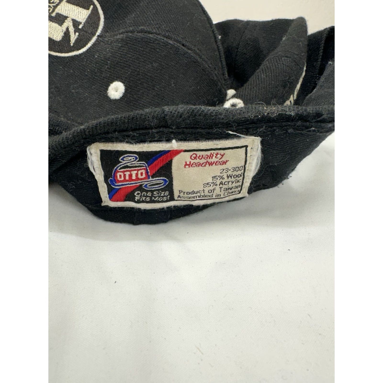 Vintage Otto Headwear Baseball Hat Keystone Black Tan Logo Adjustable Mens One Size Black Size ONE SIZE - 3 Thumbnail