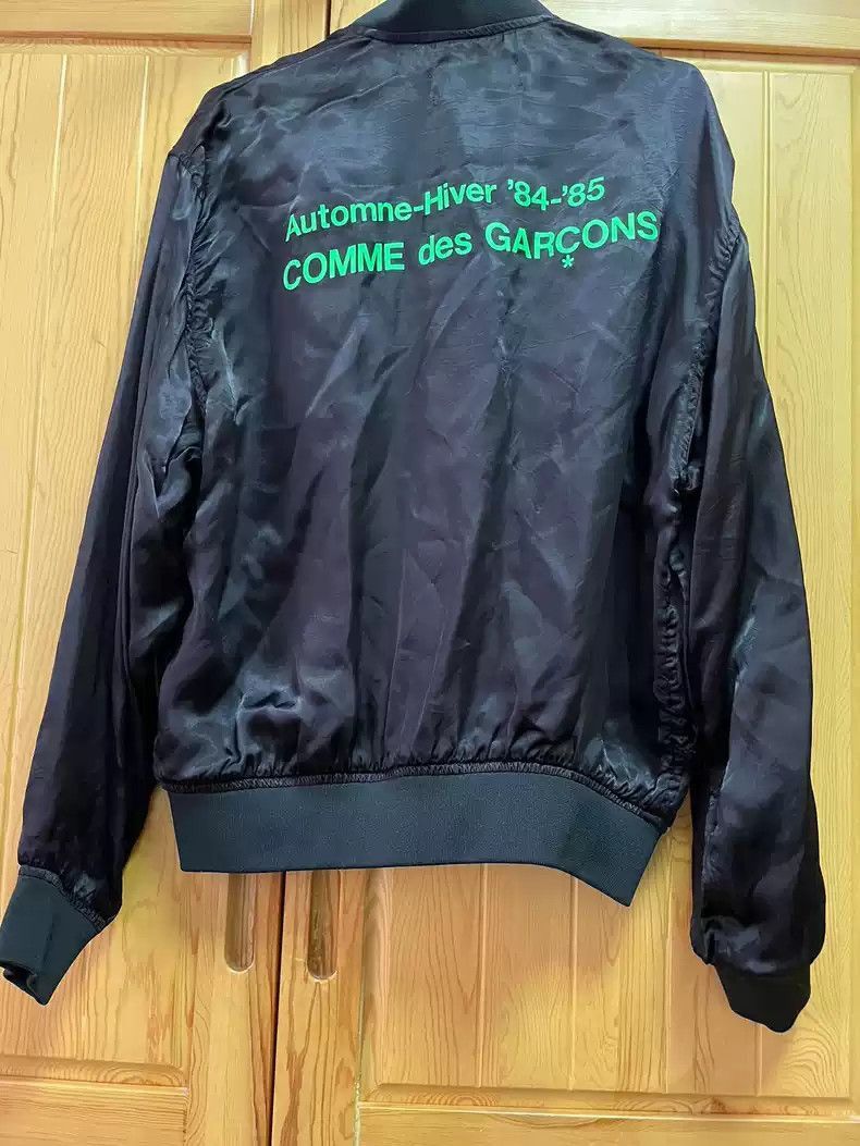 comme des garcons green letters and cotton jacket-2506