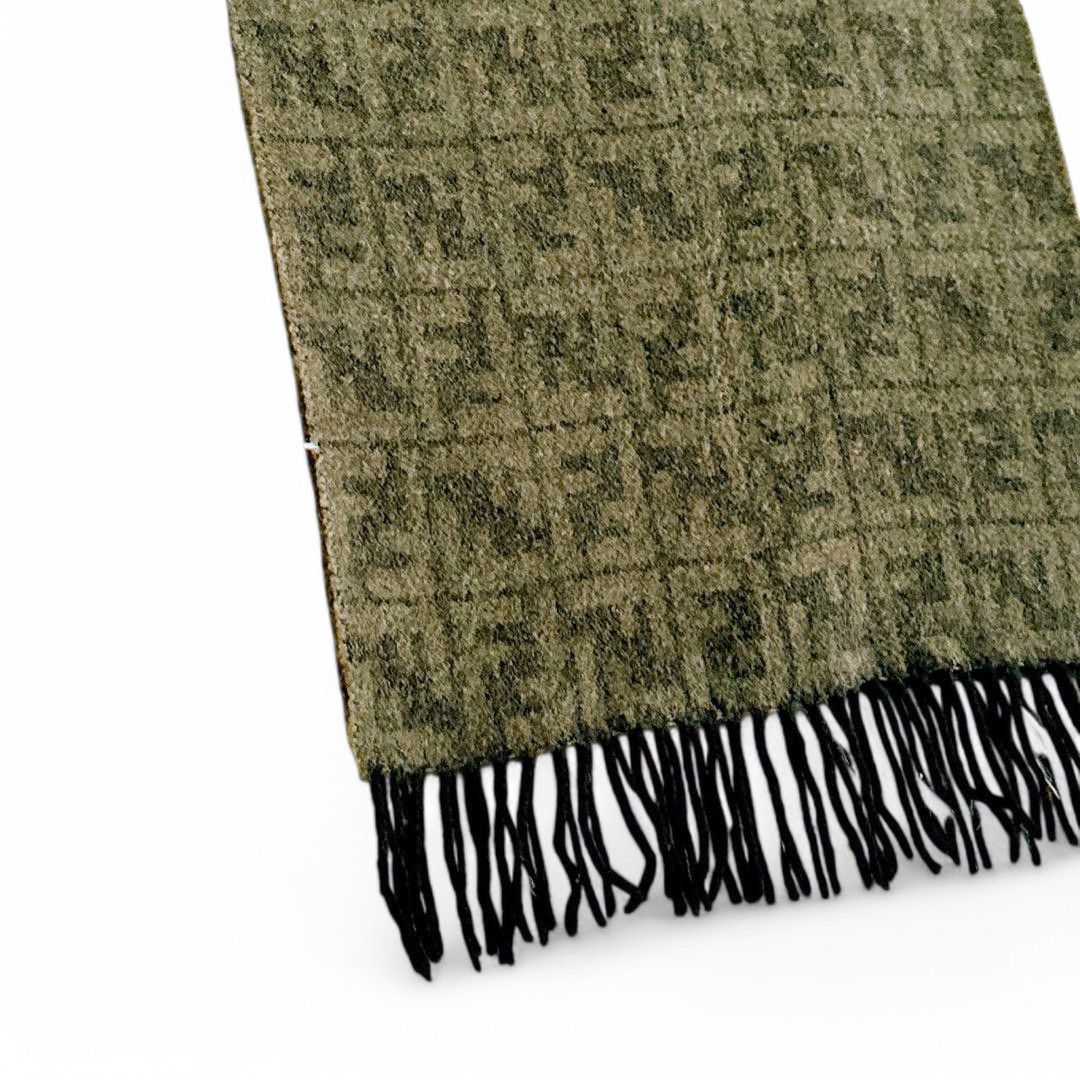 Fendi Fendi - Scarf Monogram Brown Vintage Canvas FF Zucca Size ONE SIZE - 4 Thumbnail