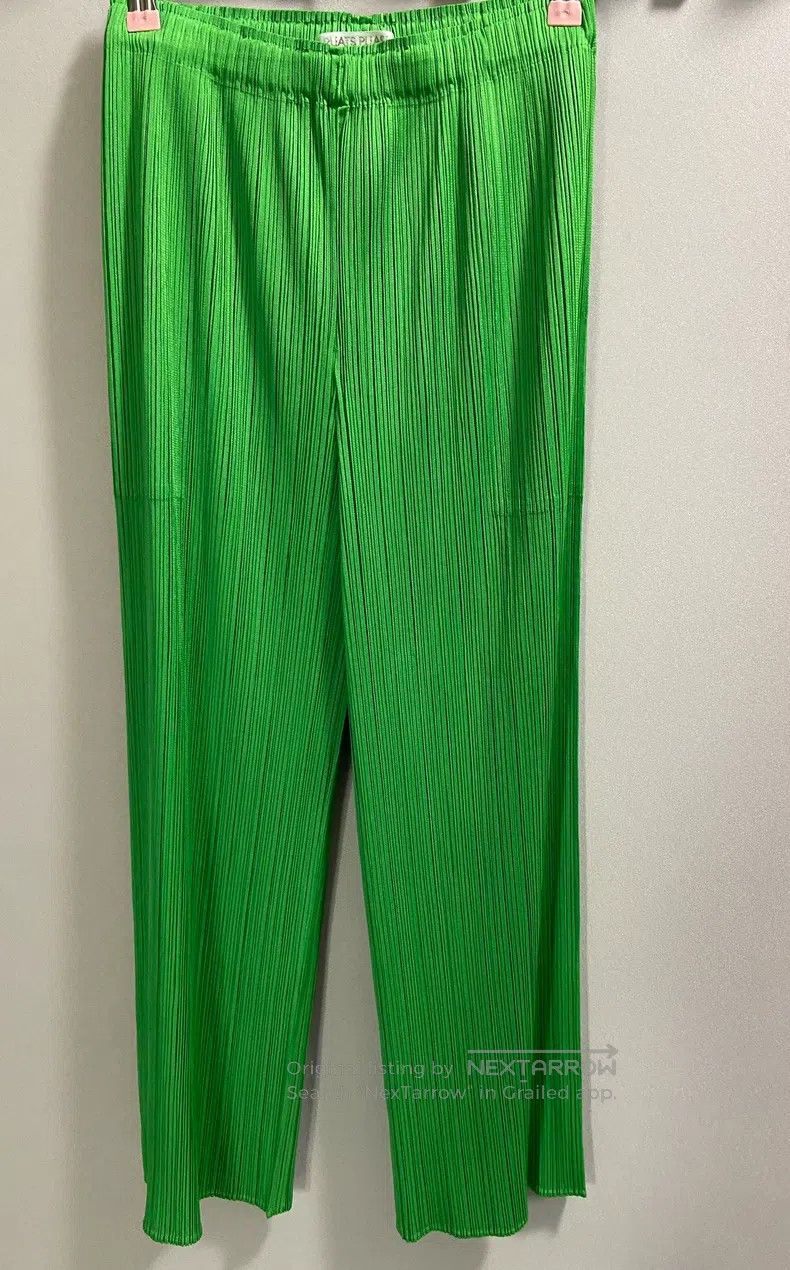 Issey Miyake Issey Miyake size:3 Green Trousers Size 22" - 2 Thumbnail
