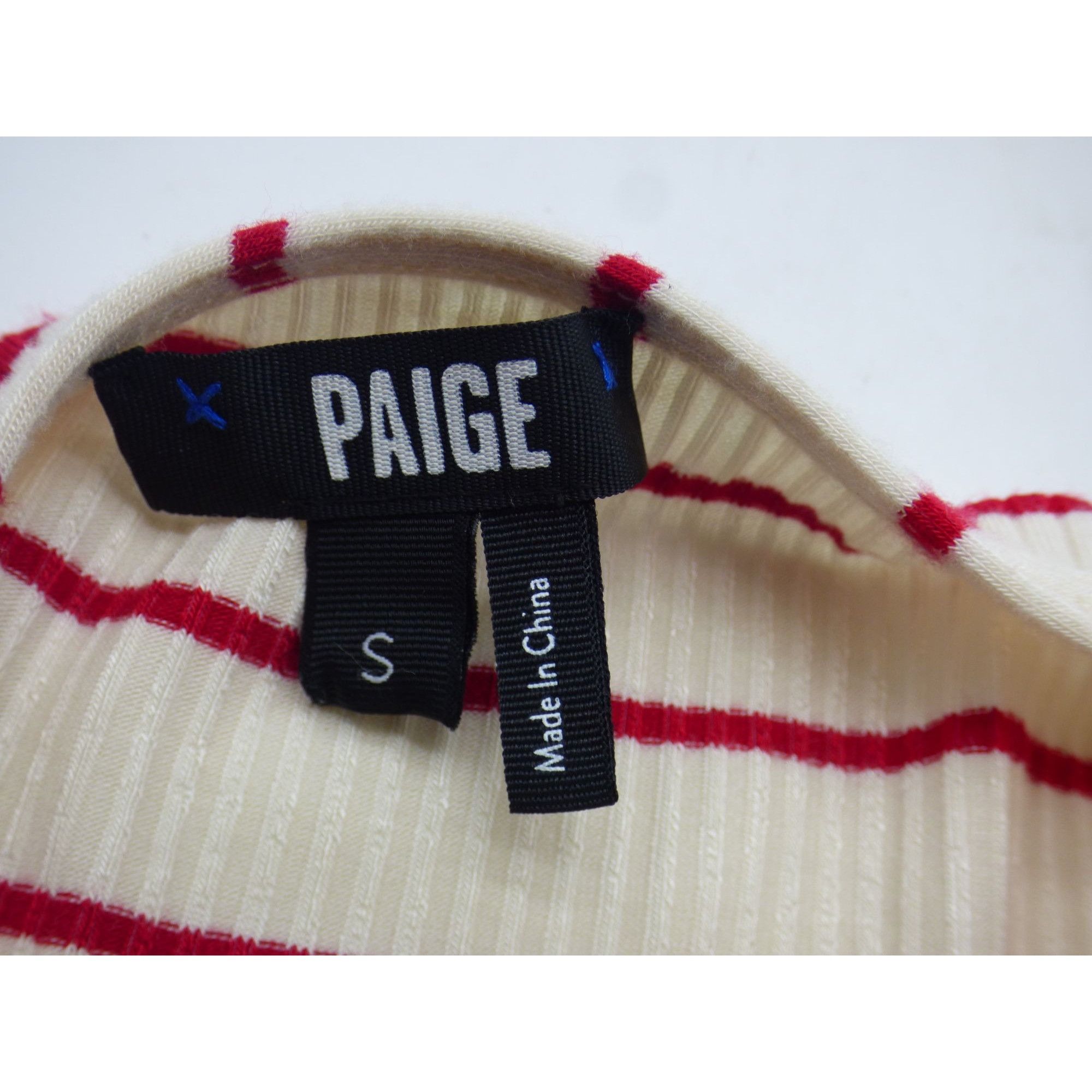Paige Paige Rebecca Bodysuit In Ivory/cherry , Sz. S Size S / US 4 / IT 40 - 8 Thumbnail