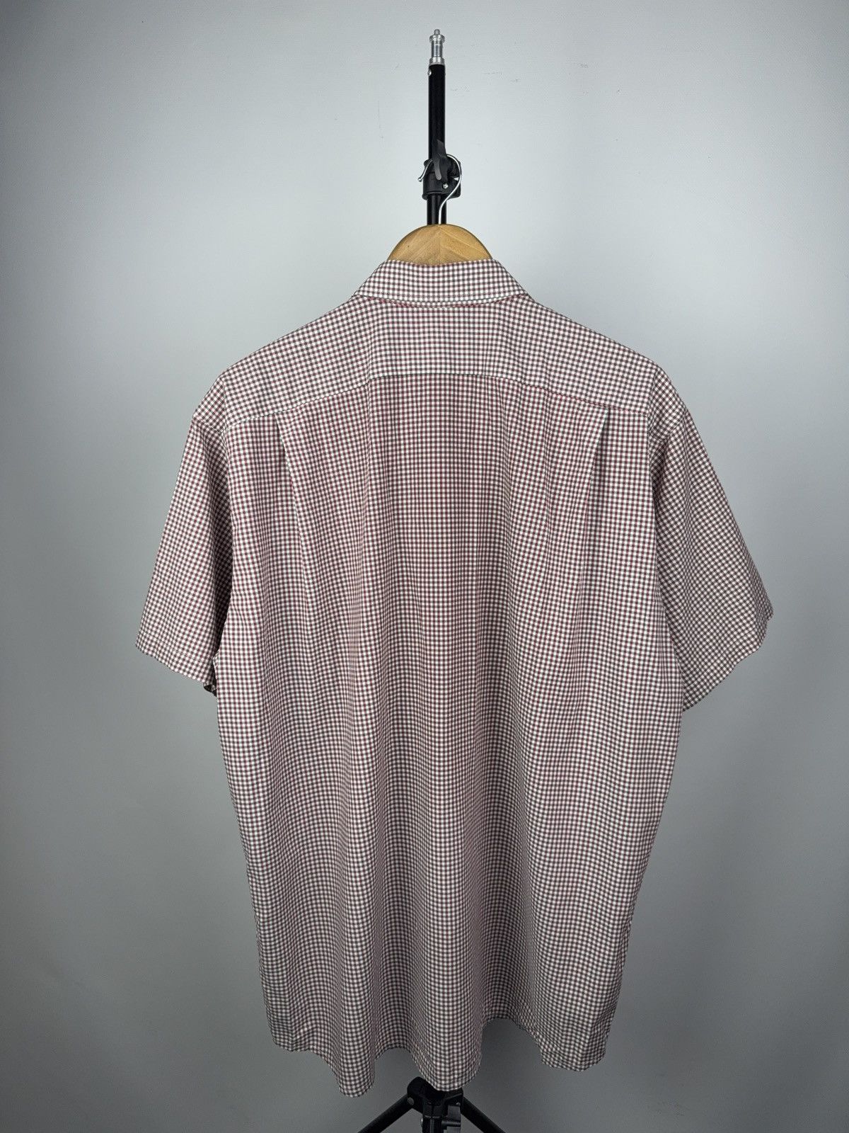 Designer × Lacoste × Vintage Lacoste Red Gingham Check Shirt Short Sleeve 100% Cotton Size US L / EU 52-54 / 3 - 6 Thumbnail