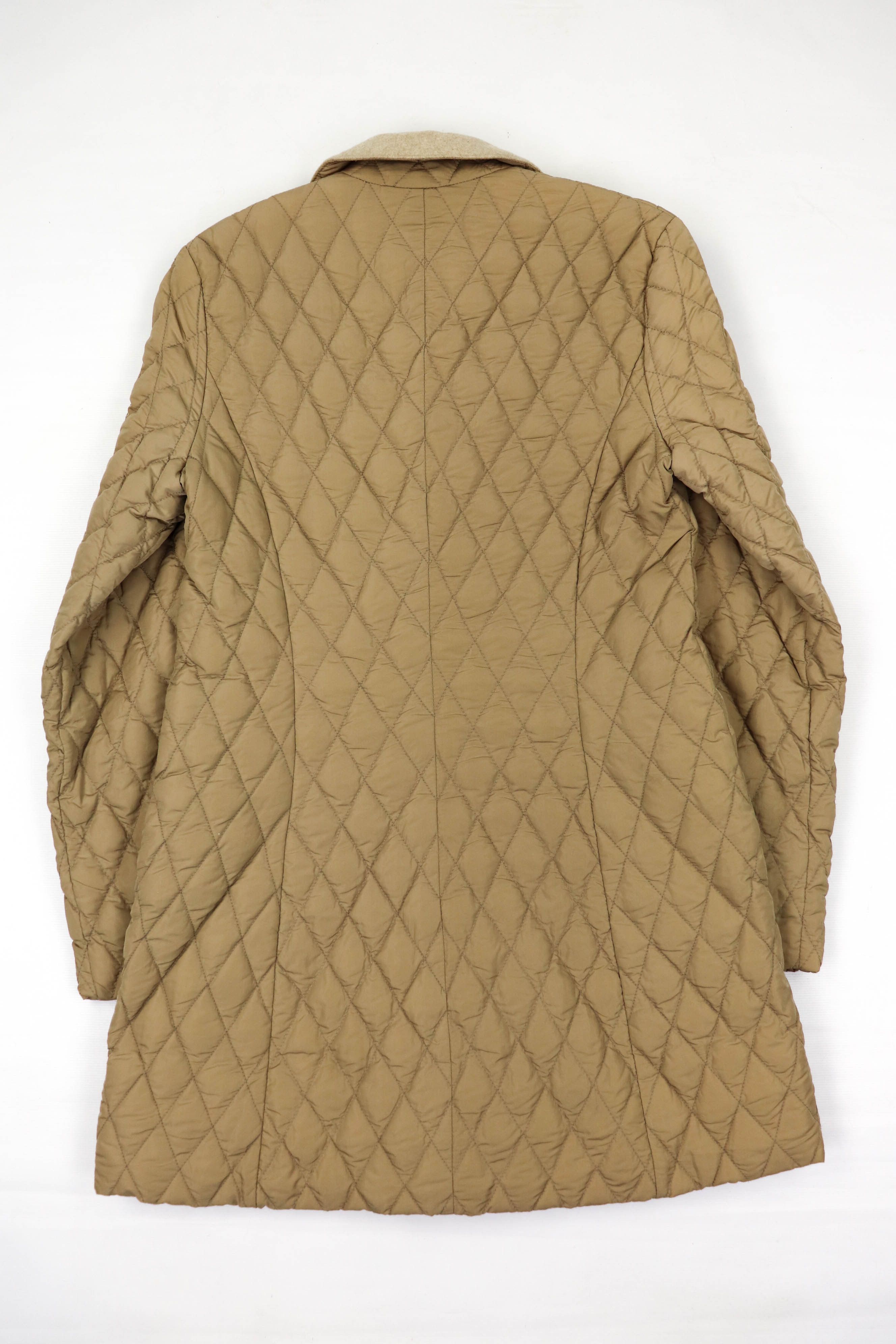 Moncler Vintage Moncler Beige Quilted Nylon Down Puffer Coat Jacket Size XS / US 0-2 / IT 36-38 - 2 Thumbnail