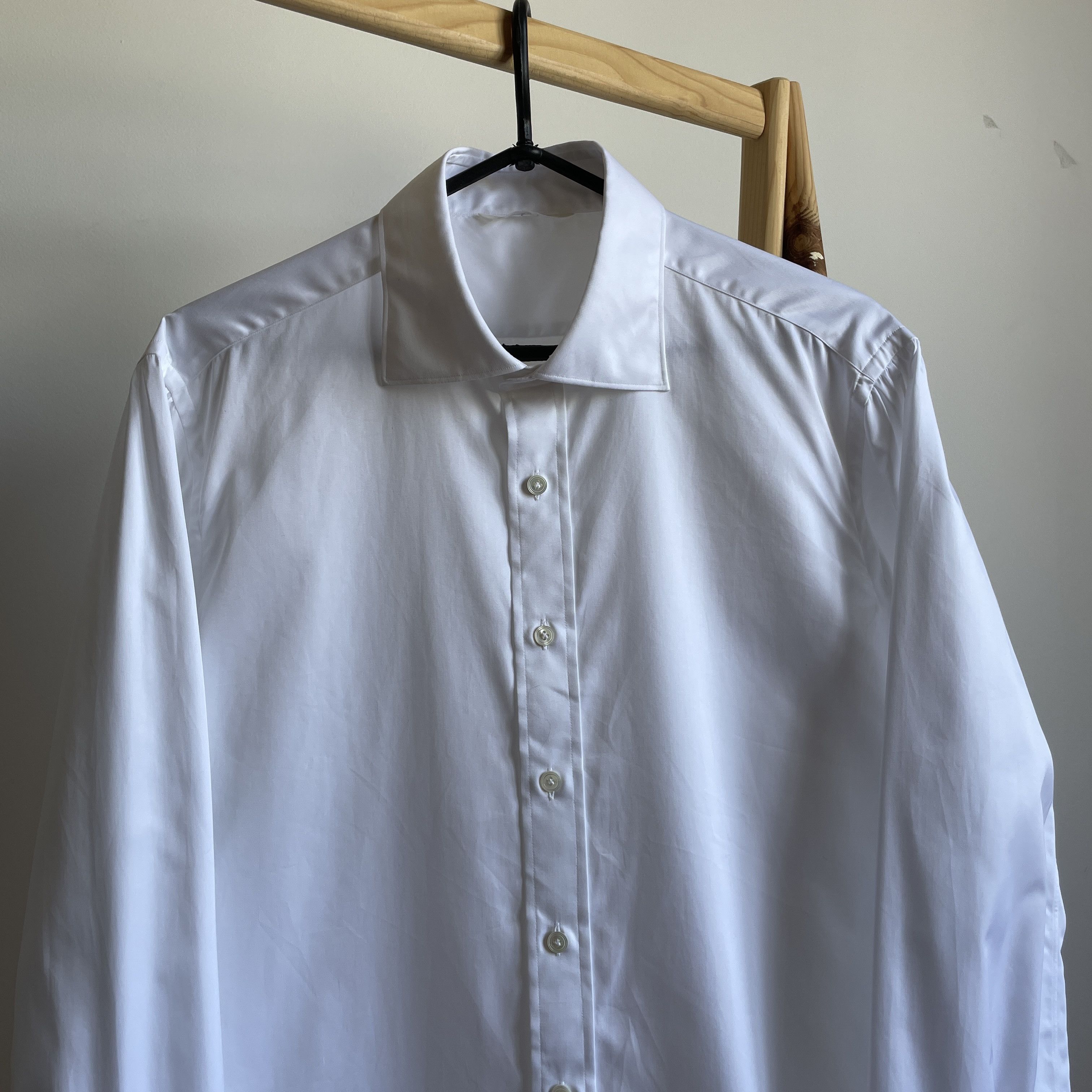 Suitsupply Suitsupply Cufflinks Slim Fit White Dress Shirt Size 46R - 3 Thumbnail
