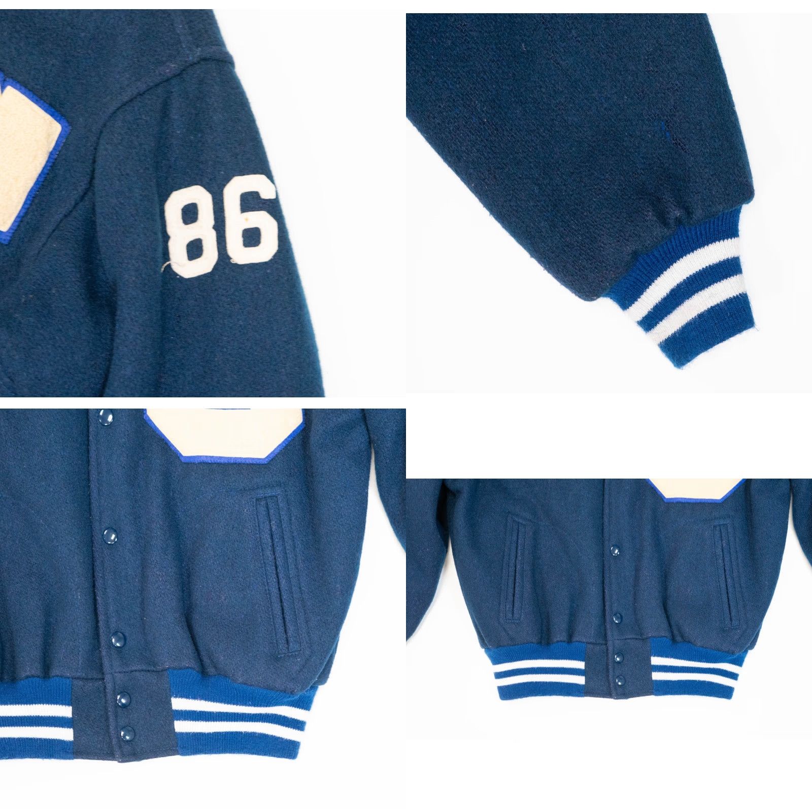 Vintage VINTAGE Fordham Wool Varsity Jacket Mens M Blue 42 Size US M / EU 48-50 / 2 - 10 Thumbnail