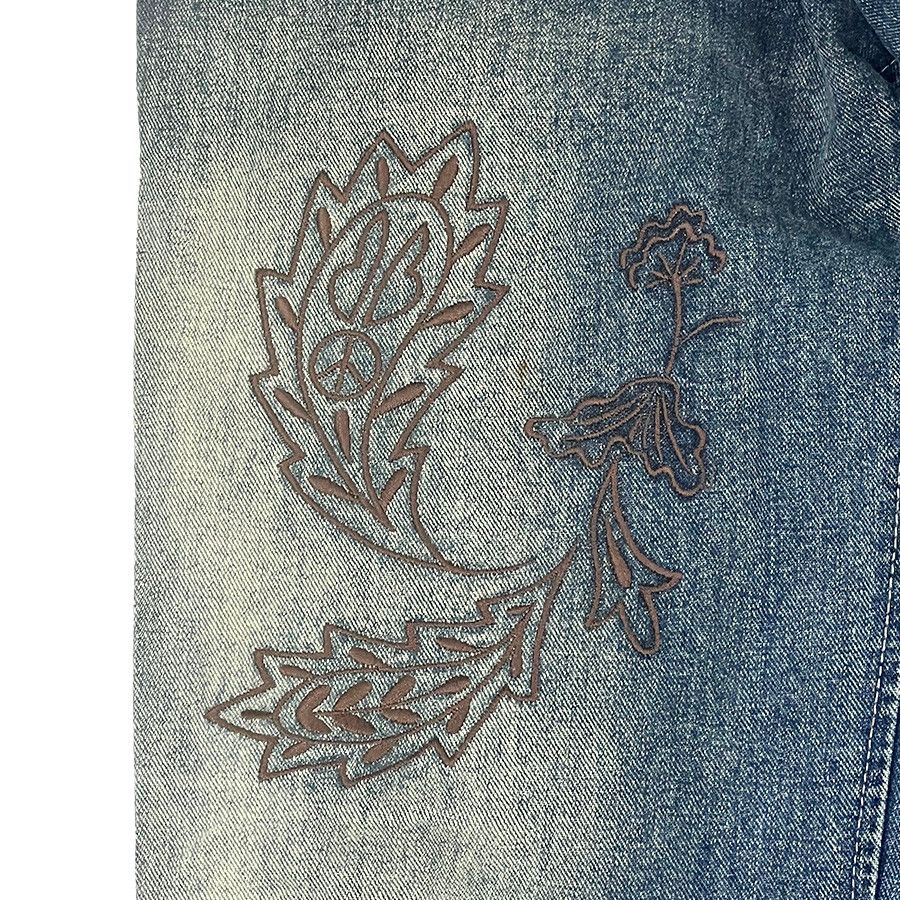 Other Homme Blue Indigo Embroidered Denim Vintage Jeans from Japan Size US 28 / EU 44 - 4 Thumbnail