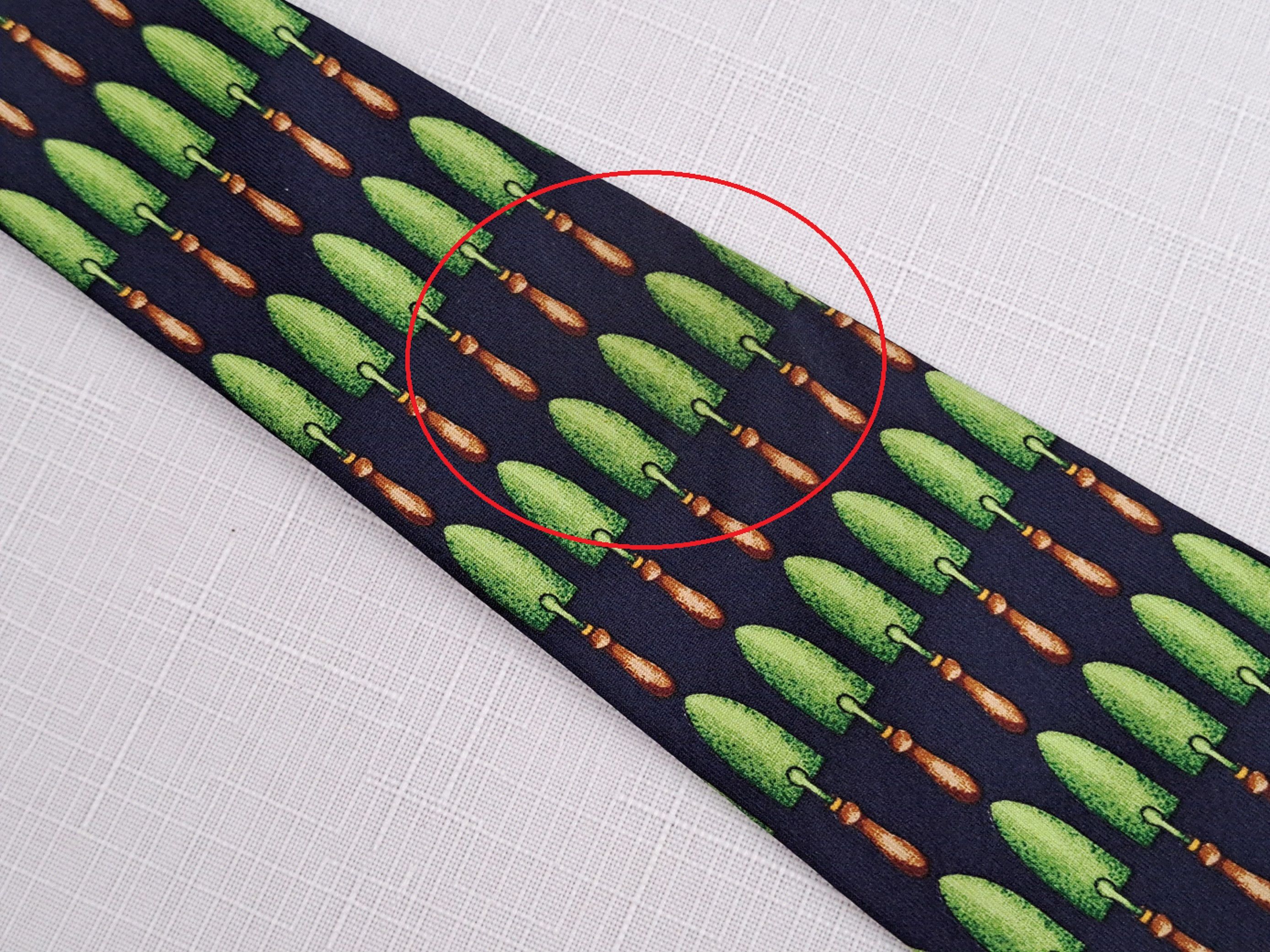 Gucci GUCCI dark blue printed silk tie. Made in Italy. Size ONE SIZE - 14 Thumbnail