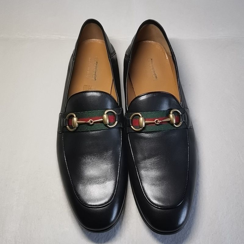 Gucci Gucci Black Leather Horsebit Loafers for Men - Size US 9.5 / EU 42-43 - 2 Thumbnail