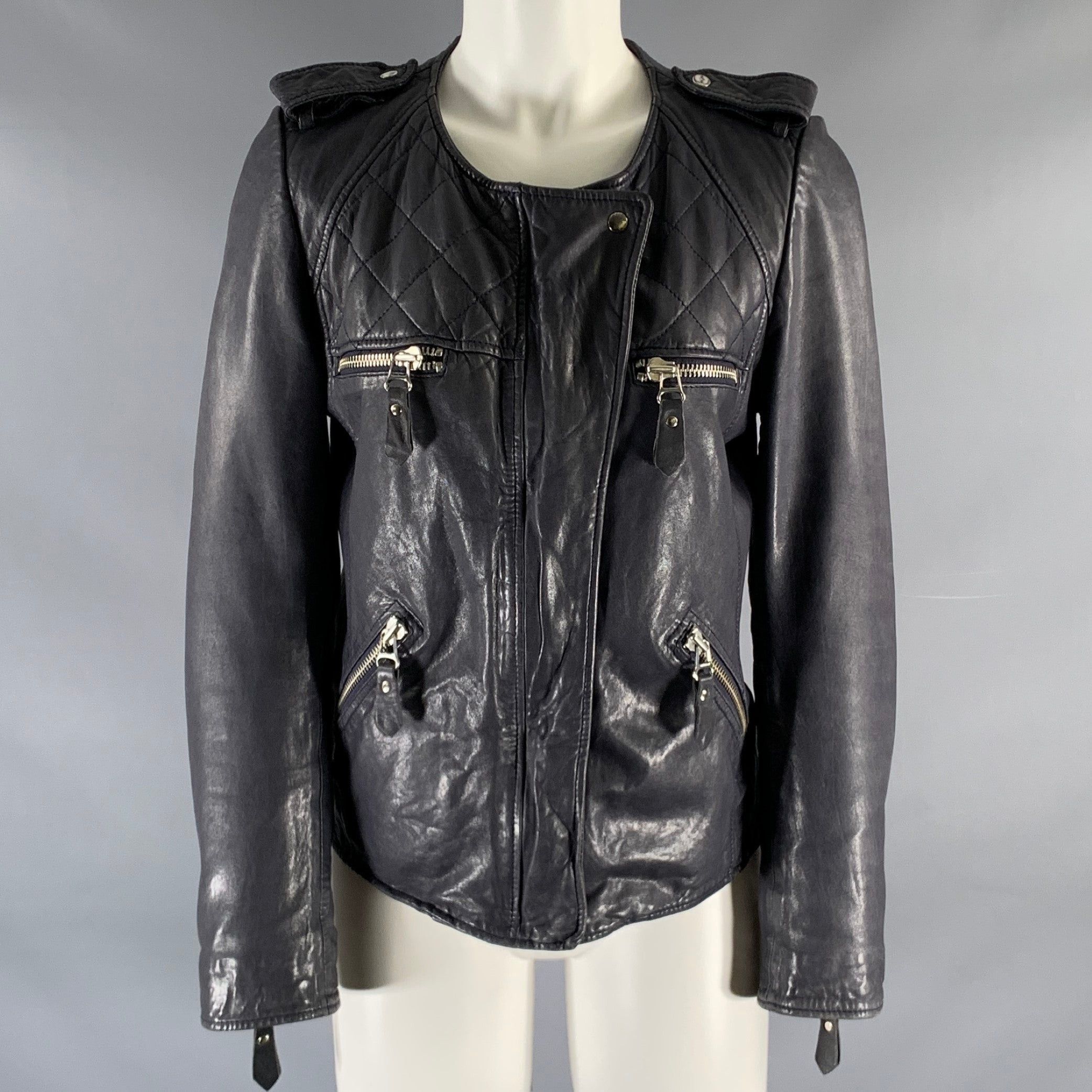 image of Isabel Marant Navy Zip Up Jacket, Women's (Size Small)