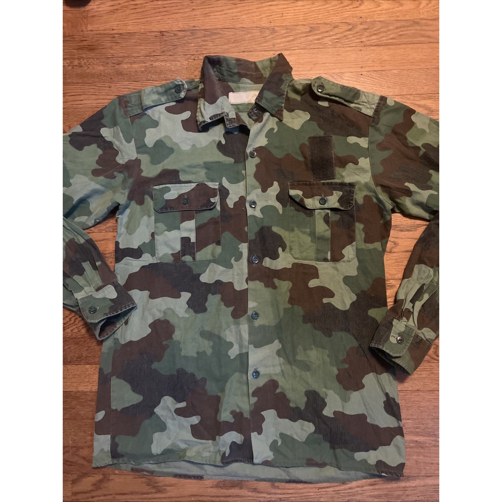 Other Serbian Army Yugoslav Army M93 Camo Shirt Vintage Large Size US L / EU 52-54 / 3 - 2 Thumbnail