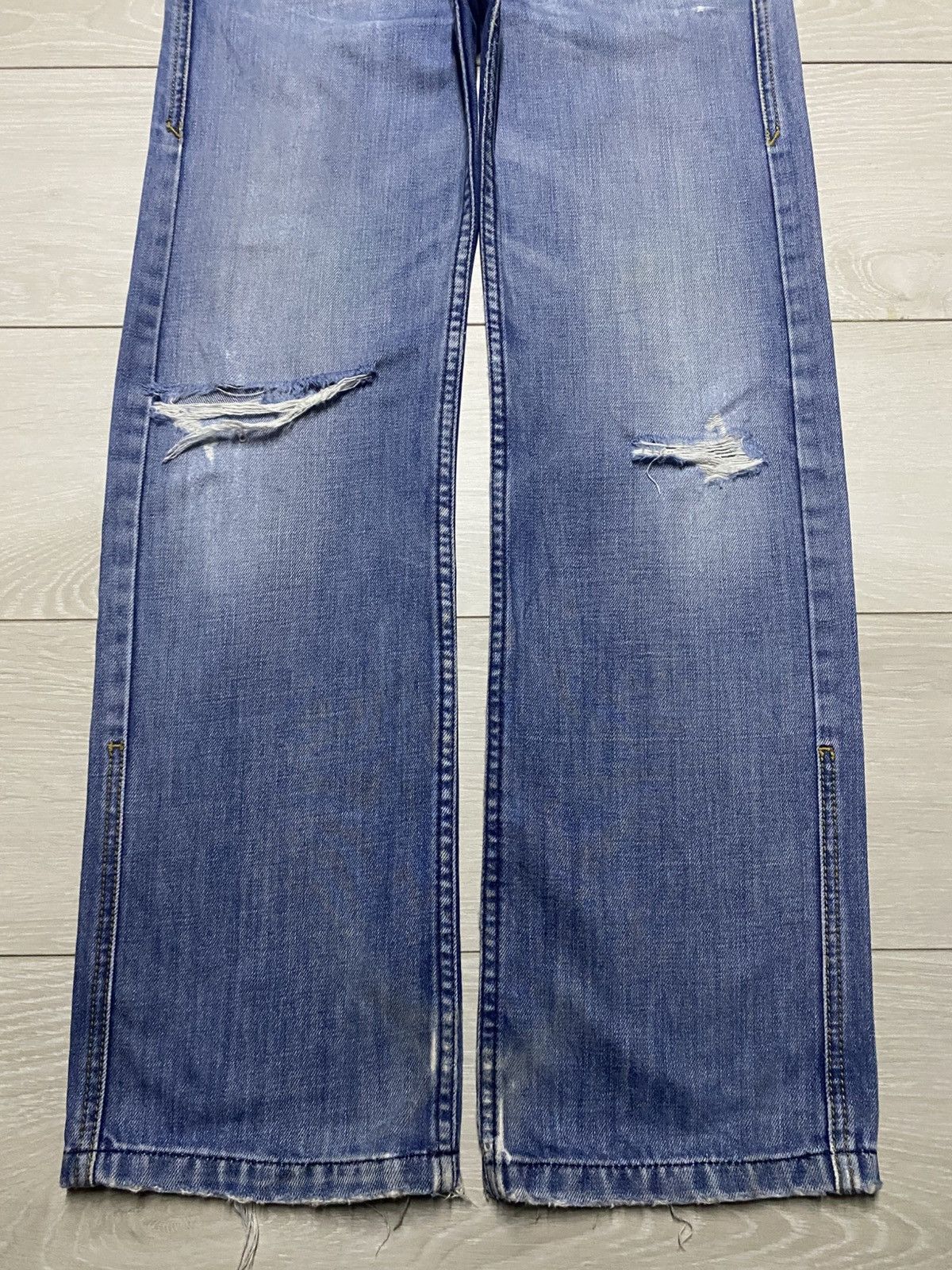 Diesel Black Gold Vintagw Diesel Italy Faded Wash Distressed Loose Jeans Size US 29 - 5 Thumbnail