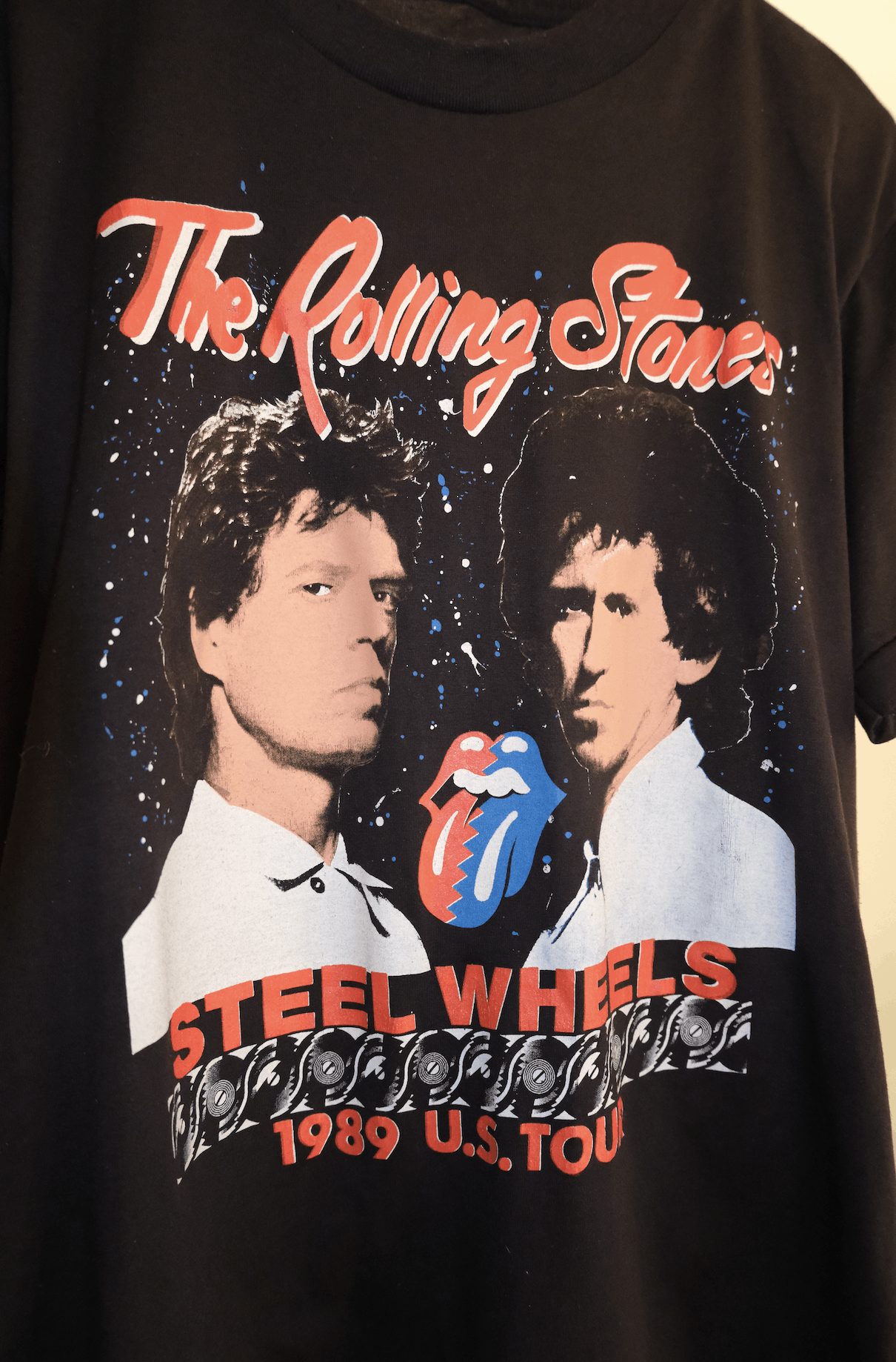 Vintage Vintage Rolling Stones Steel Wheels 1989 tour t shirt Size US M / EU 48-50 / 2 - 3 Thumbnail