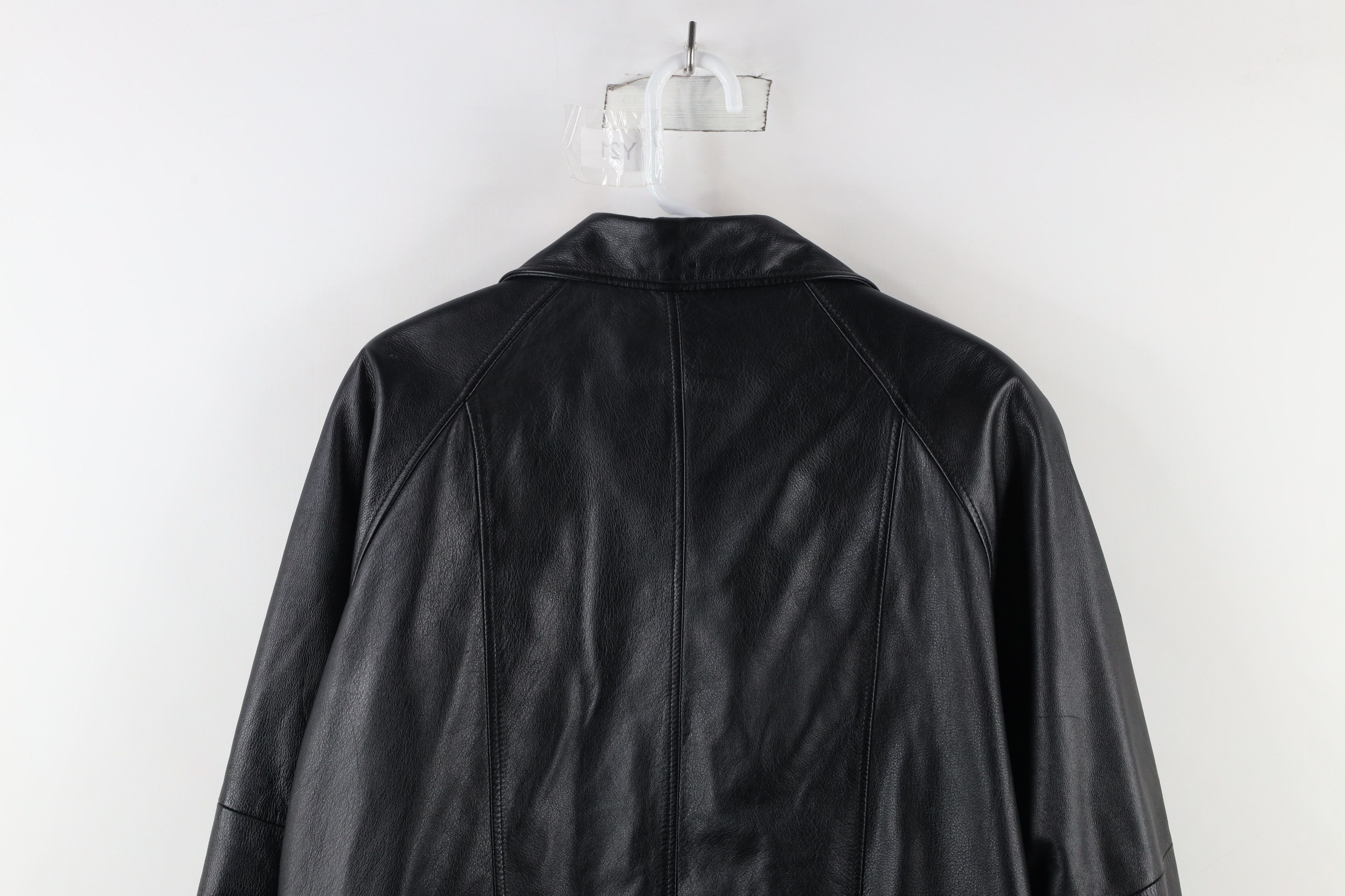 Vintage Vintage 90s Streetwear Quilted Leather Bomber Jacket Black Size US M / EU 48-50 / 2 - 16 Thumbnail