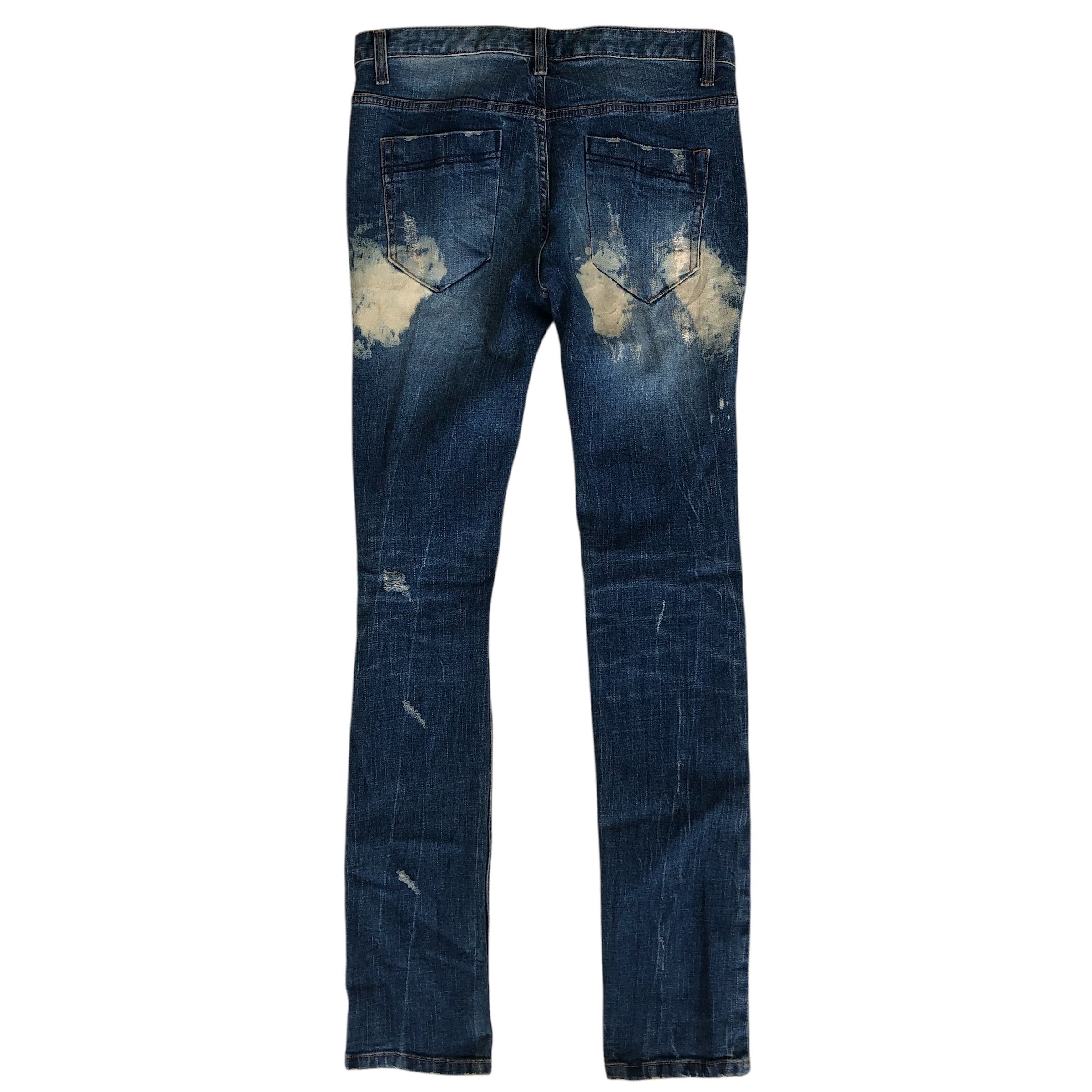 Kazuyuki Kumagai Attachment ATTACHMENT Distressed Bleached Denim by Kazuyuki Kumagai Size US 30 / EU 46 - 2 Thumbnail