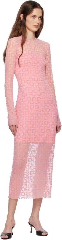 Givenchy o1srvl11e1225 Monogram 72 Tulle Midi Dress in Pink Size XS / US 0-2 / IT 36-38 - 4 Thumbnail
