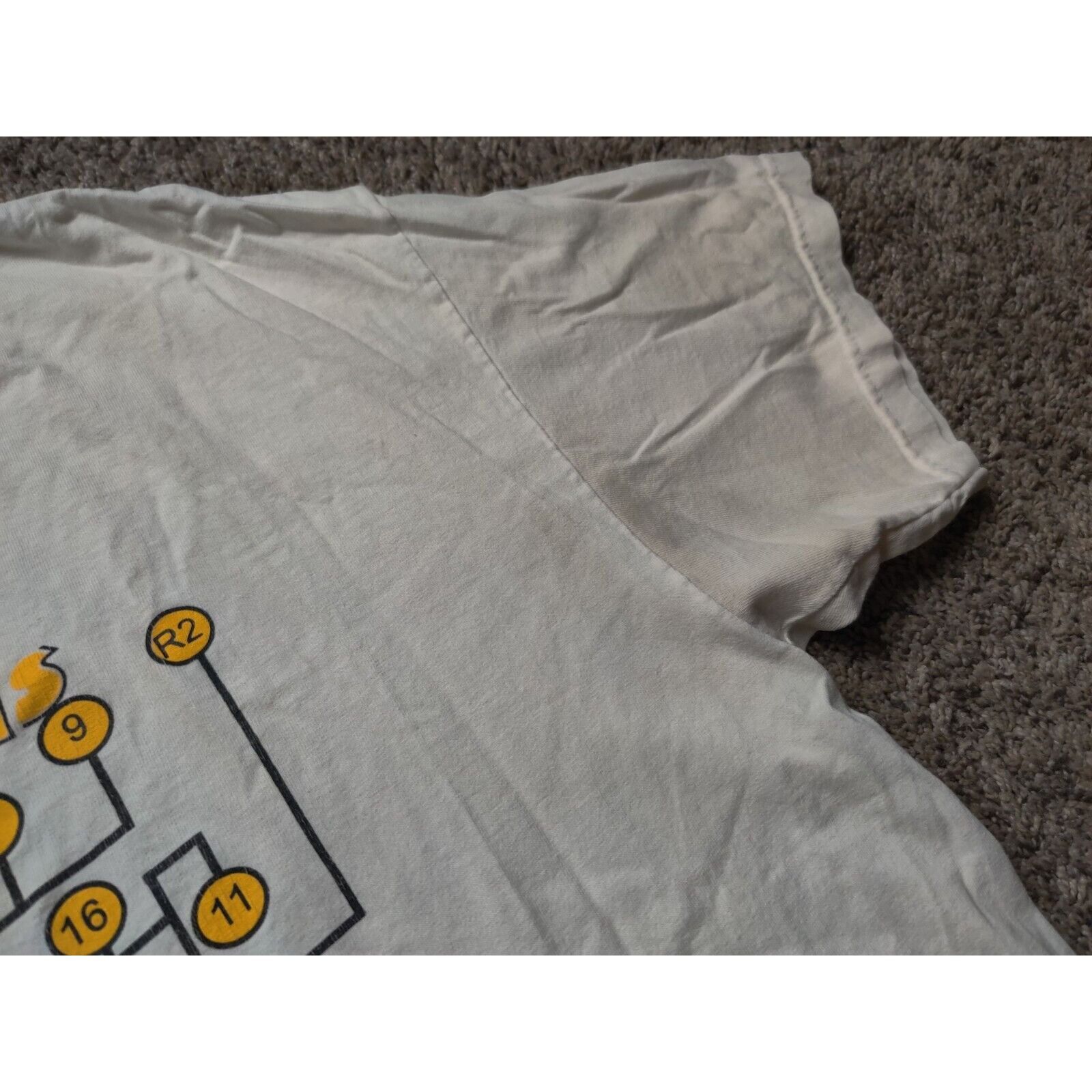 POST&CO Funny Car Shirt Adult Mens XL White Yellow Shift This Size US XL / EU 56 / 4 - 3 Thumbnail