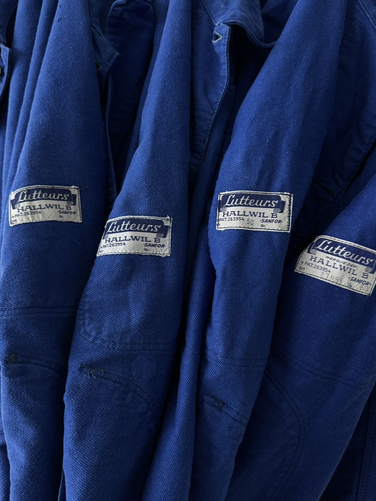 Vetra 1960s Vintage French Workwear ‘Lutteurs’ Sanfor Blue Jacket Size US M / EU 48-50 / 2 - 3 Thumbnail