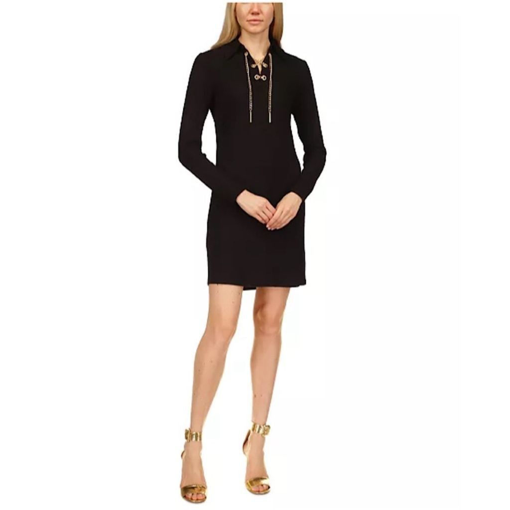 Michael Kors Michael Kors Golden Chain Shift Dress Black (X-Small). Size XS / US 0-2 / IT 36-38 - 1 Thumbnail