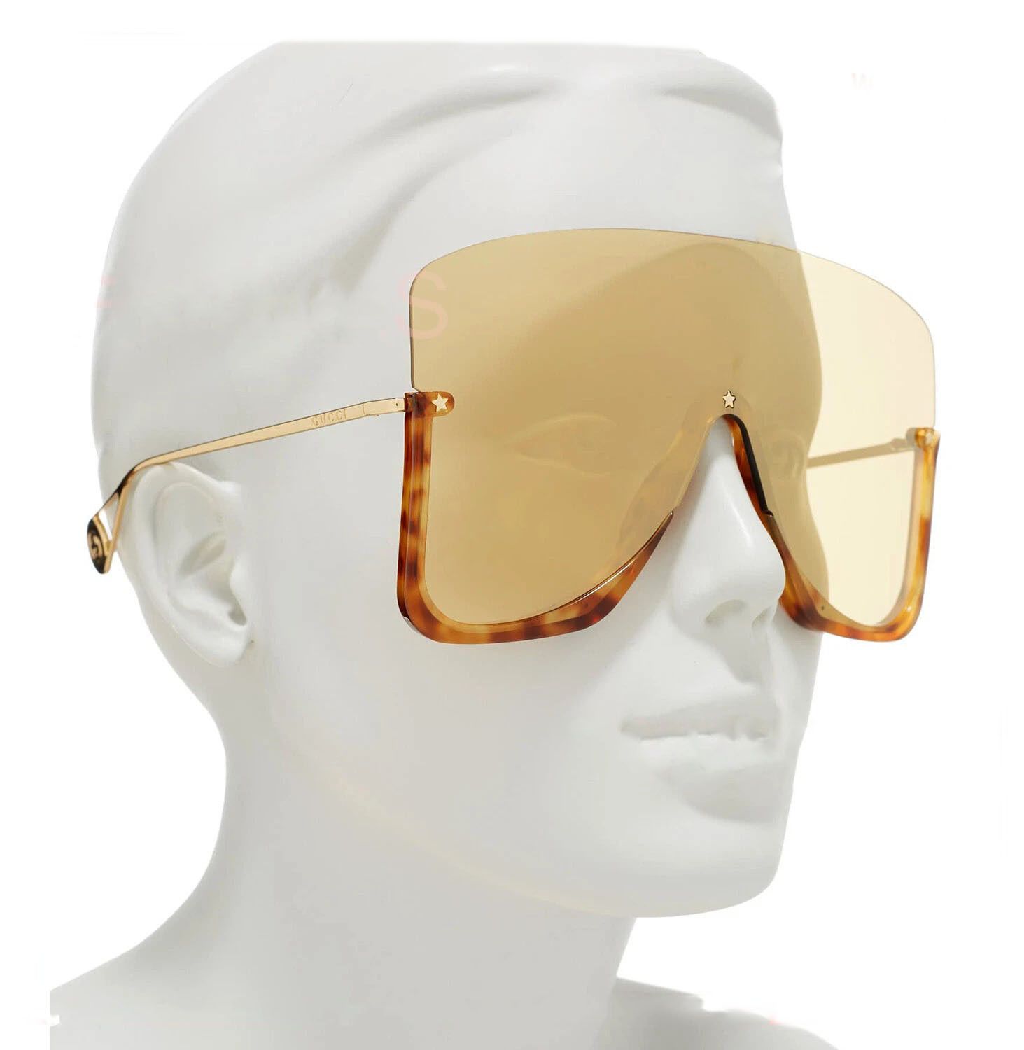 Gucci GUCCI GG0540S STAR 0540 Blonde Mirrored Sunglasses 003 Size ONE SIZE - 2 Thumbnail