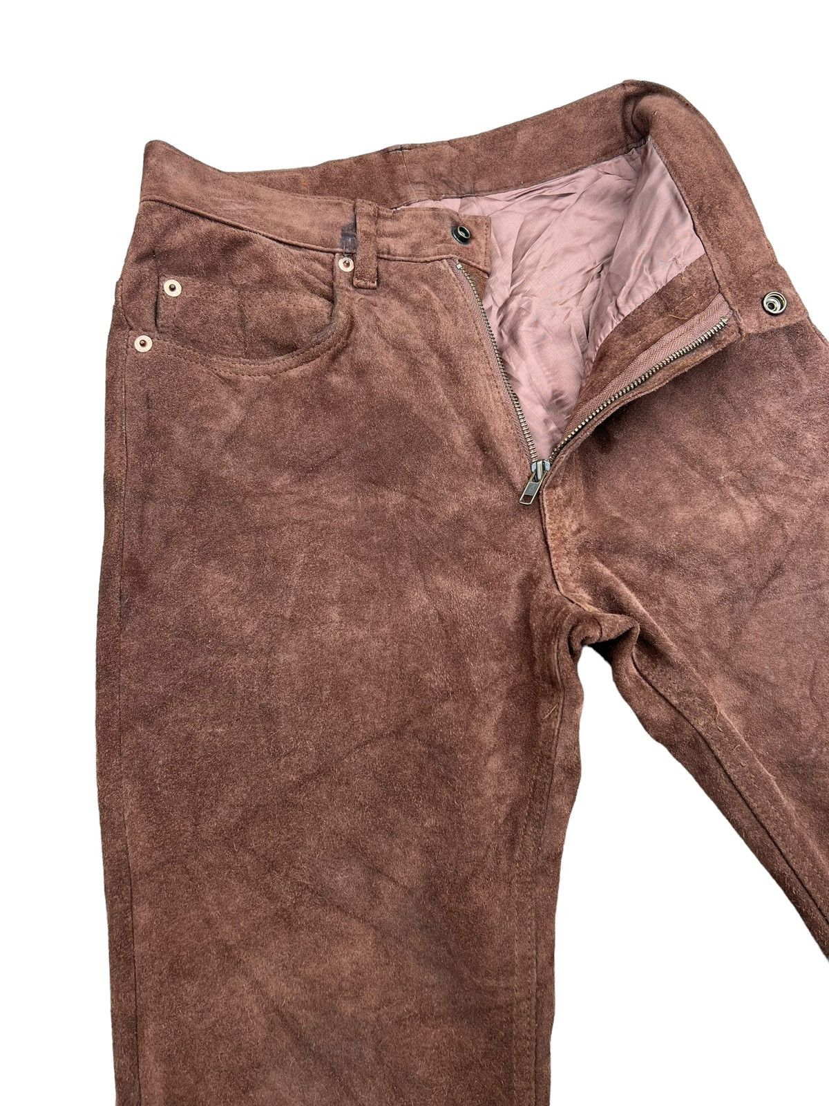 Hysteric Glamour Vintage Hysteric Glamour Kinky Jeans Suede Leather Flare Size US 28 / EU 44 - 8 Thumbnail