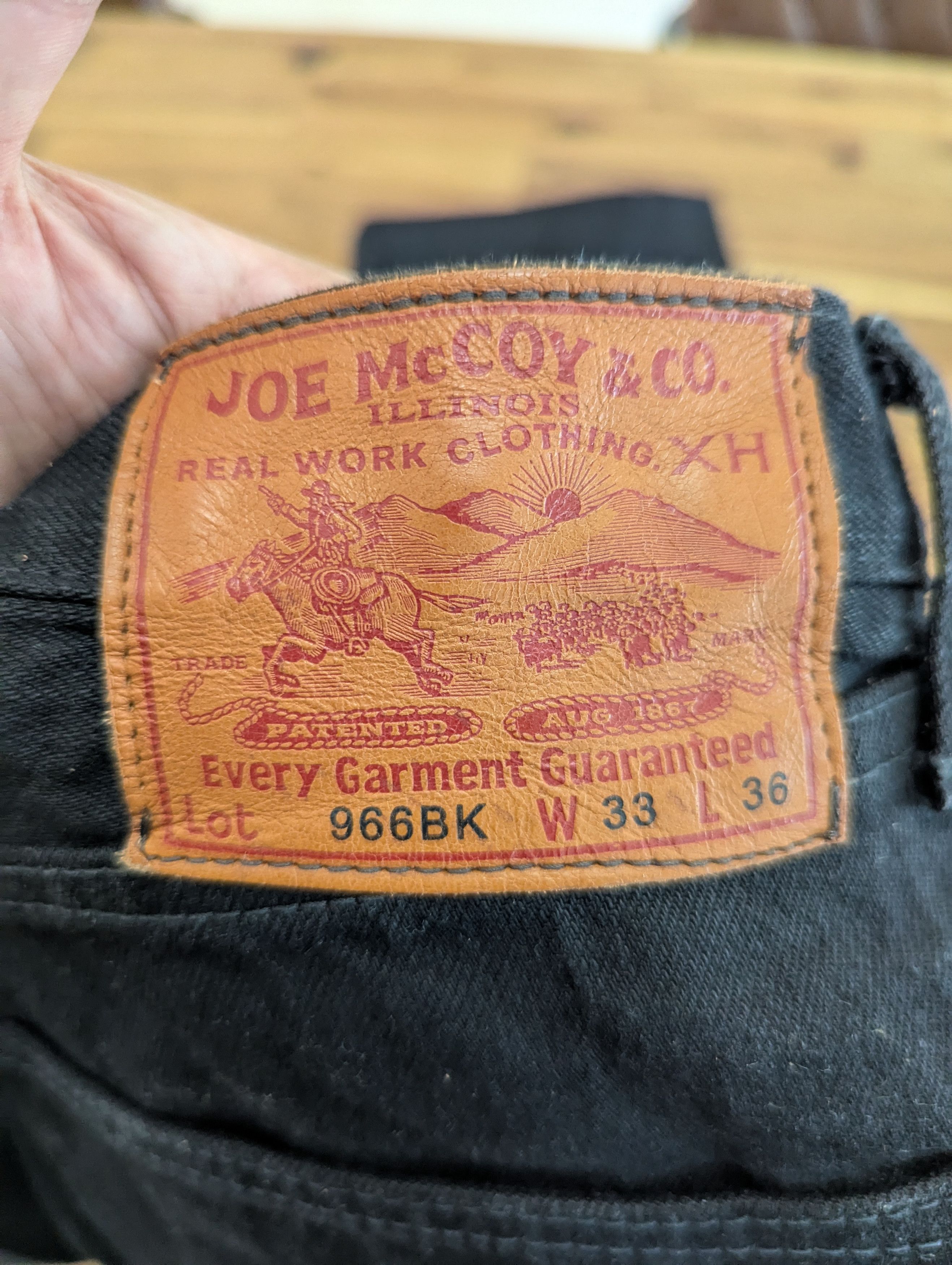The Real McCoy's Black selvedge denim jeans 33 Size US 33 - 3 Thumbnail