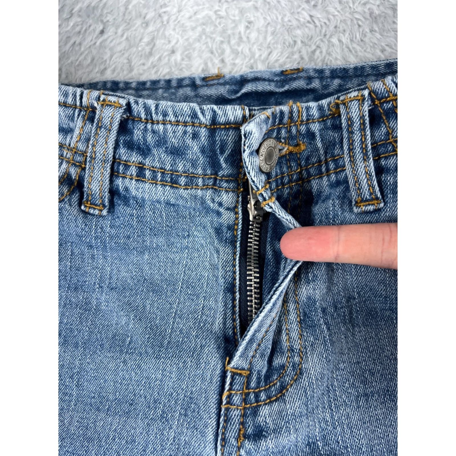 Vintage J Galt Jeans Womens 26 Blue Denim Straight Cotton Blend Low Rise 26x23 Jeans, 5-Pocket, Light Wash, Regular Fit, Machine Washable, Vintage: No Size 26" / US 2 / IT 38 - 5 Thumbnail
