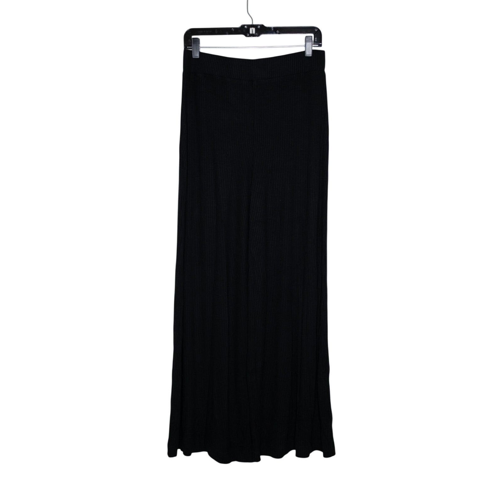 L'AGENCE L'Agence Crawford Wide Leg Pants Black Ribbed Size 30" / US 8 / IT 44 - 2 Thumbnail