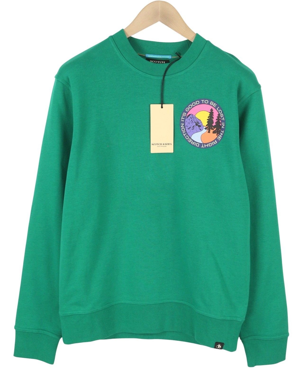 Scotch & Soda M Green Cotton Blend Sweatshirt 88554 Size US M / EU 48-50 / 2 - 1 Thumbnail
