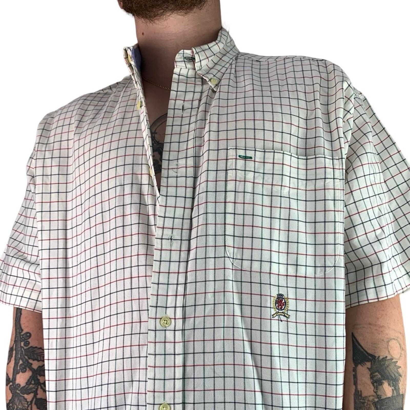 Tommy Hilfiger × Vintage Vintage 90s Tommy Hilfiger Striped Button Up Shirt Size US L / EU 52-54 / 3 - 1 Thumbnail