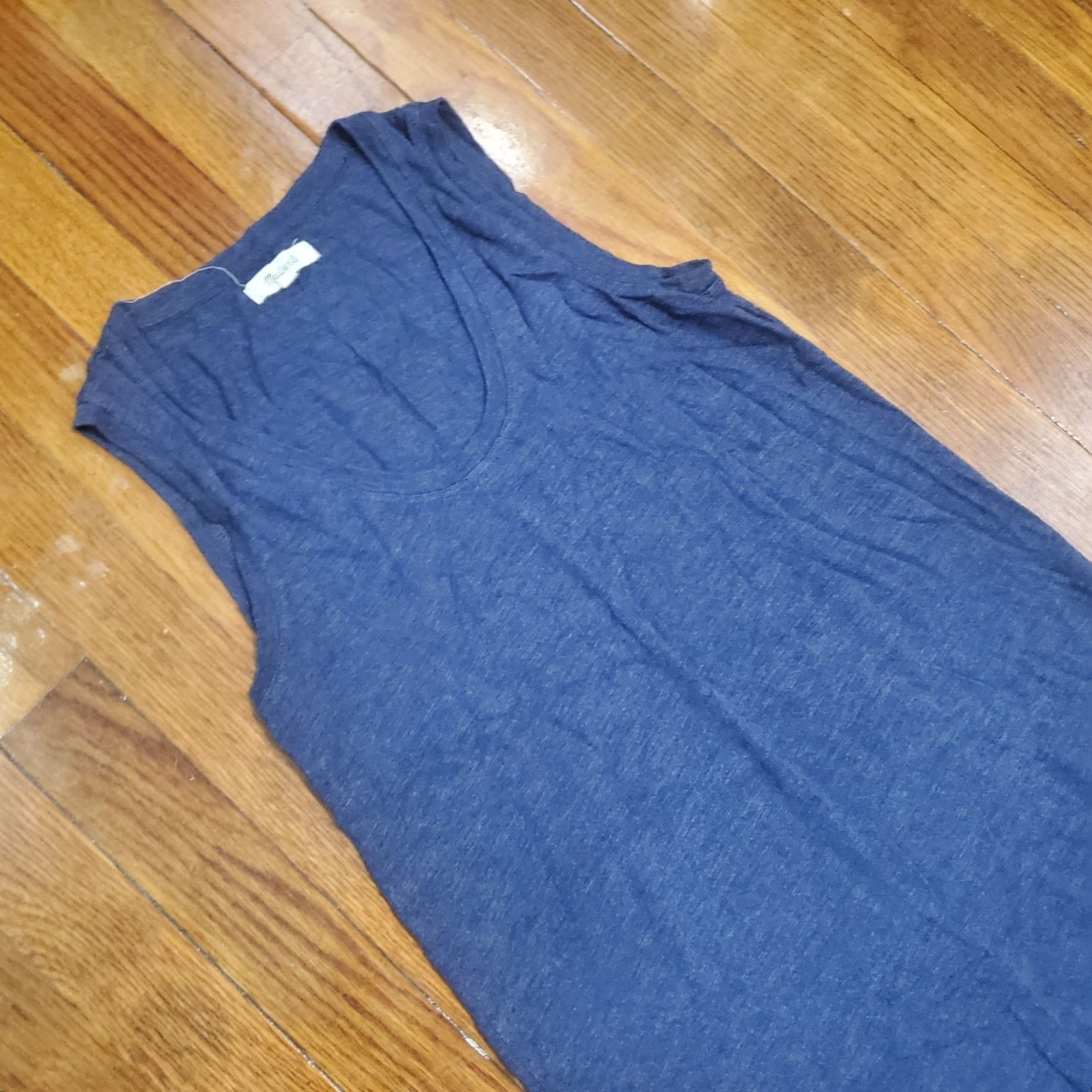 Madewell Madewell Jersey Tank Dress Women’s S Blue Sleeveless Scoop Neck C7264 Size S / US 4 / IT 40 - 3 Thumbnail
